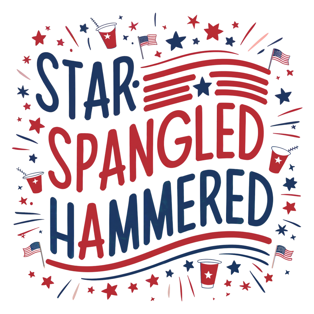 Star Spangled Hammered 20oz Straight Skinny Tumbler