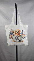 Coffee Dogs and Books Tote Bag