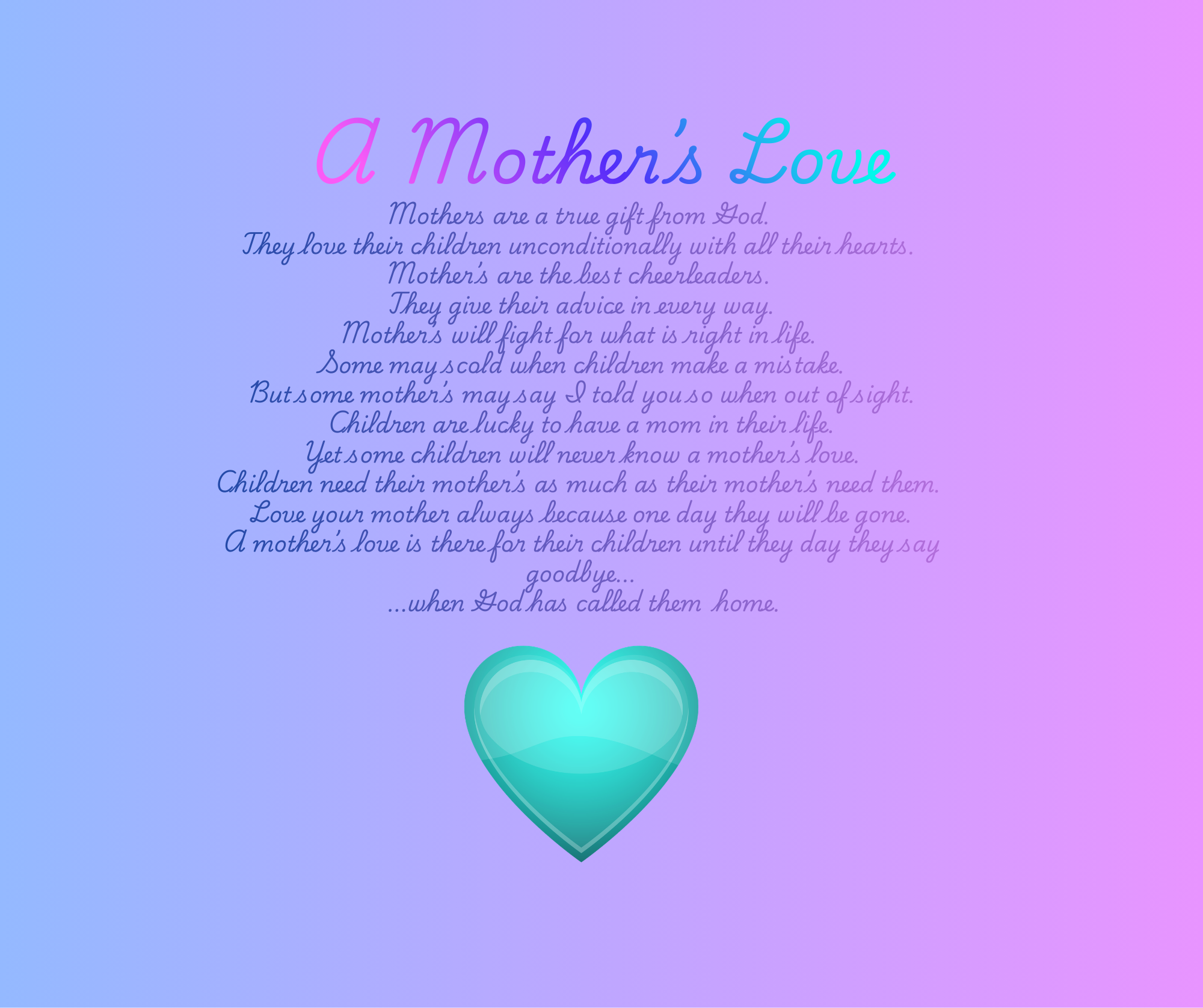 A Mother's Love 20oz Straight Skinny Tumbler