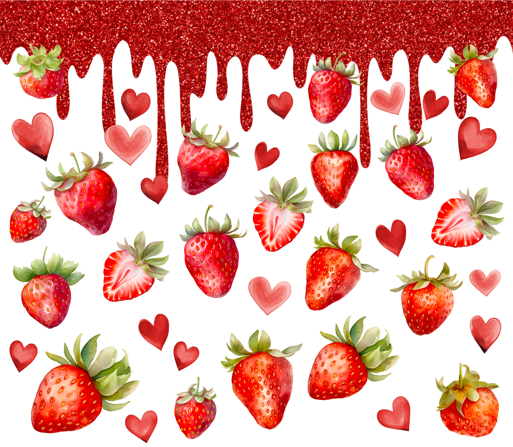 Berry Sweet Metallic Glitter 20oz Skinny Tumbler