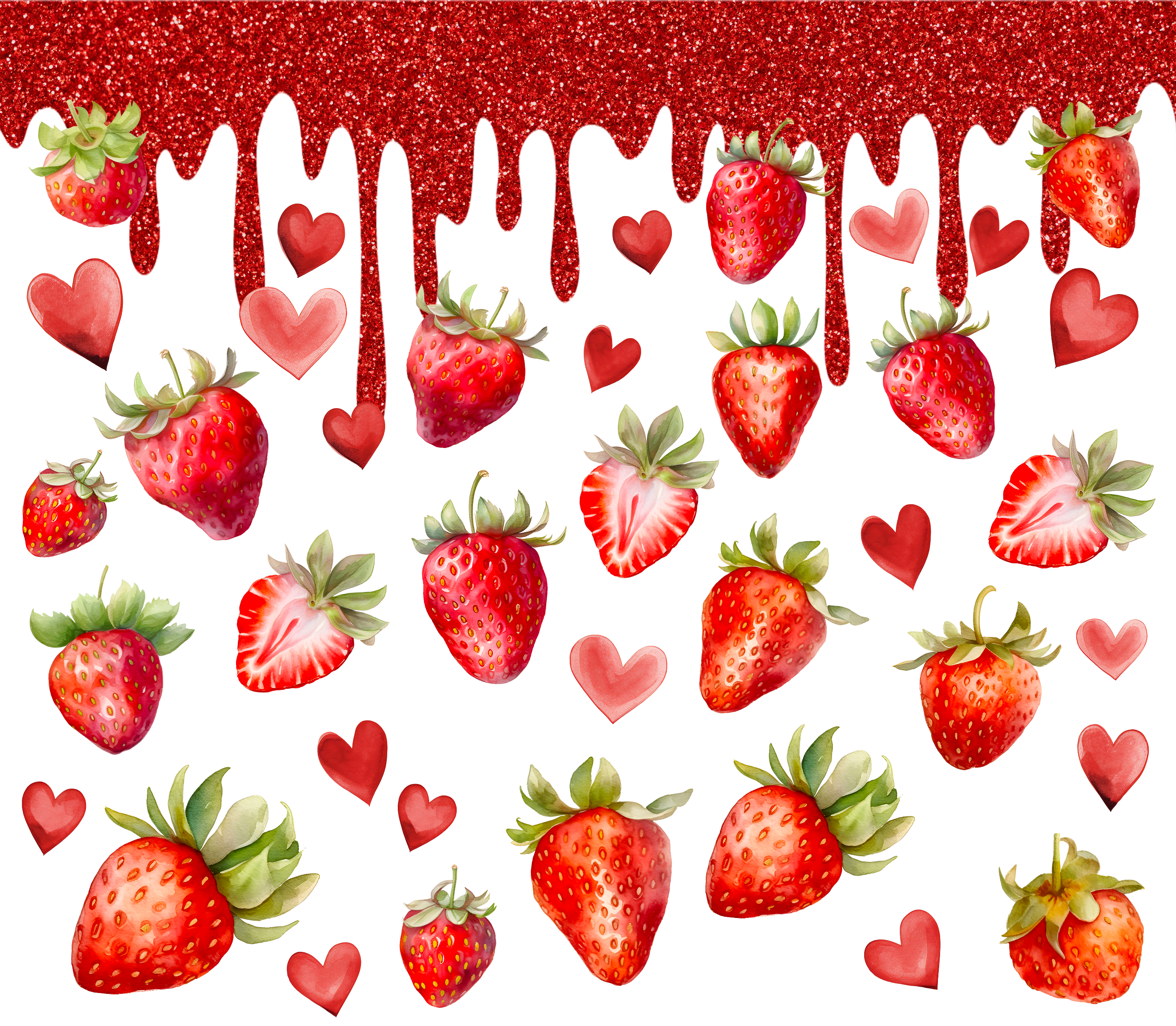 Berry Sweet Metallic Glitter 20oz Skinny Tumbler
