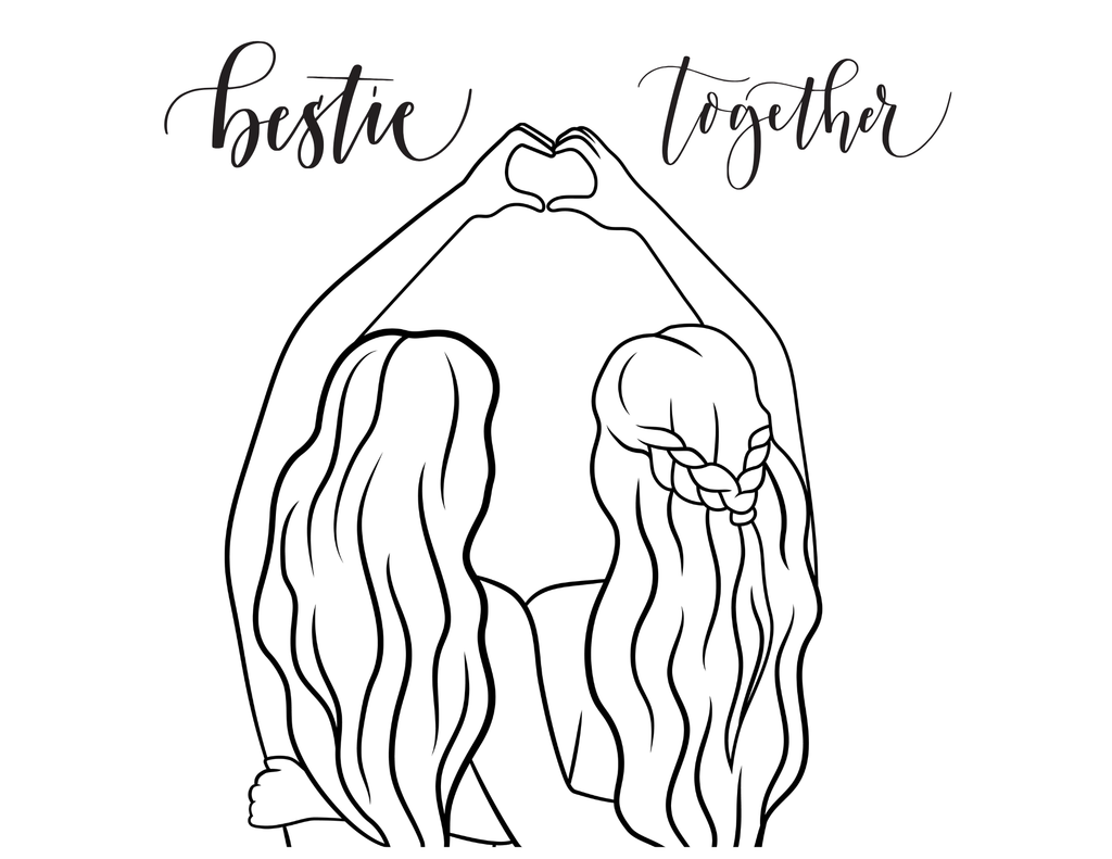 Bestie Together 20oz Straight Skinny Tumbler