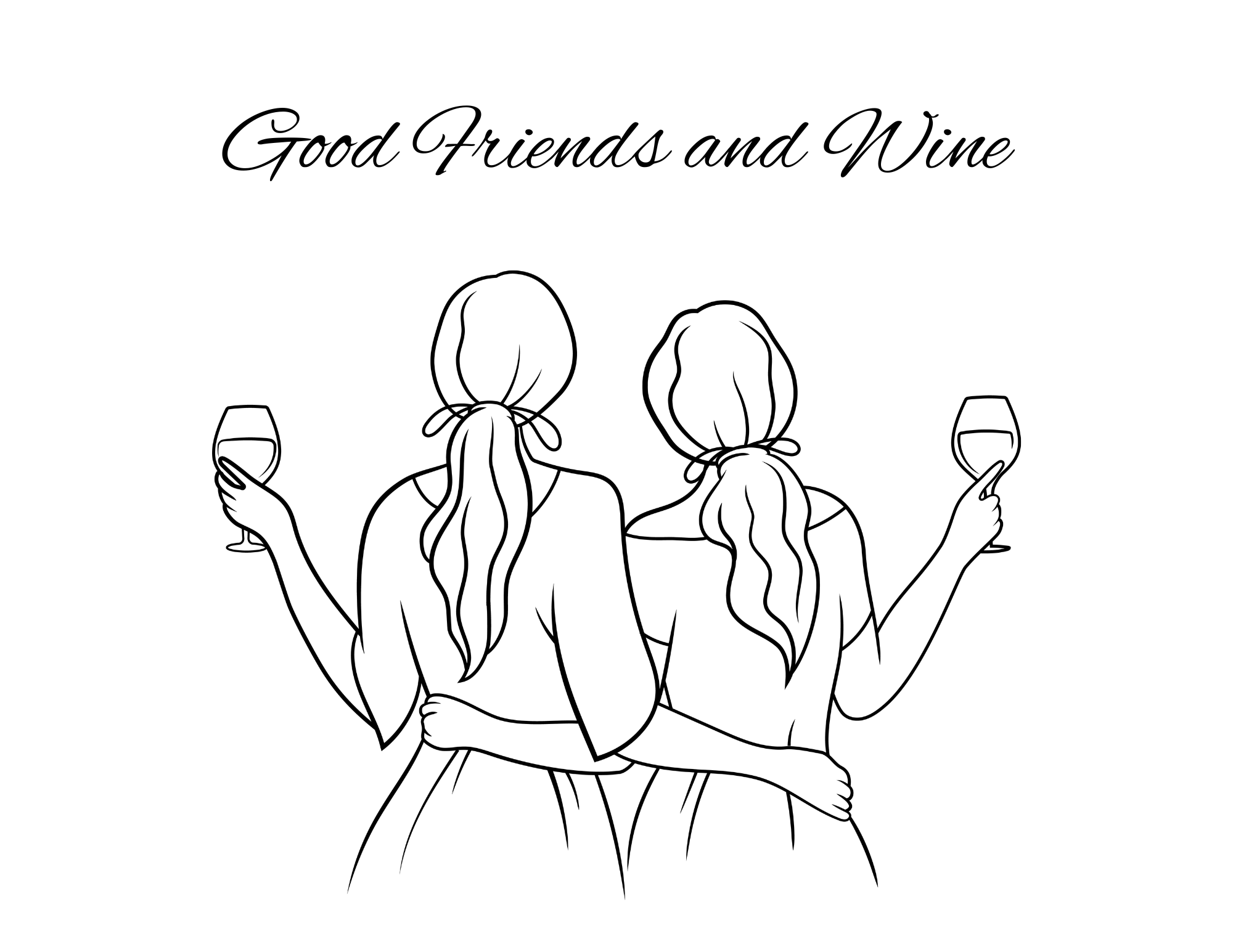 Good Friends and Wine 20oz Straight Skinny Tumbler