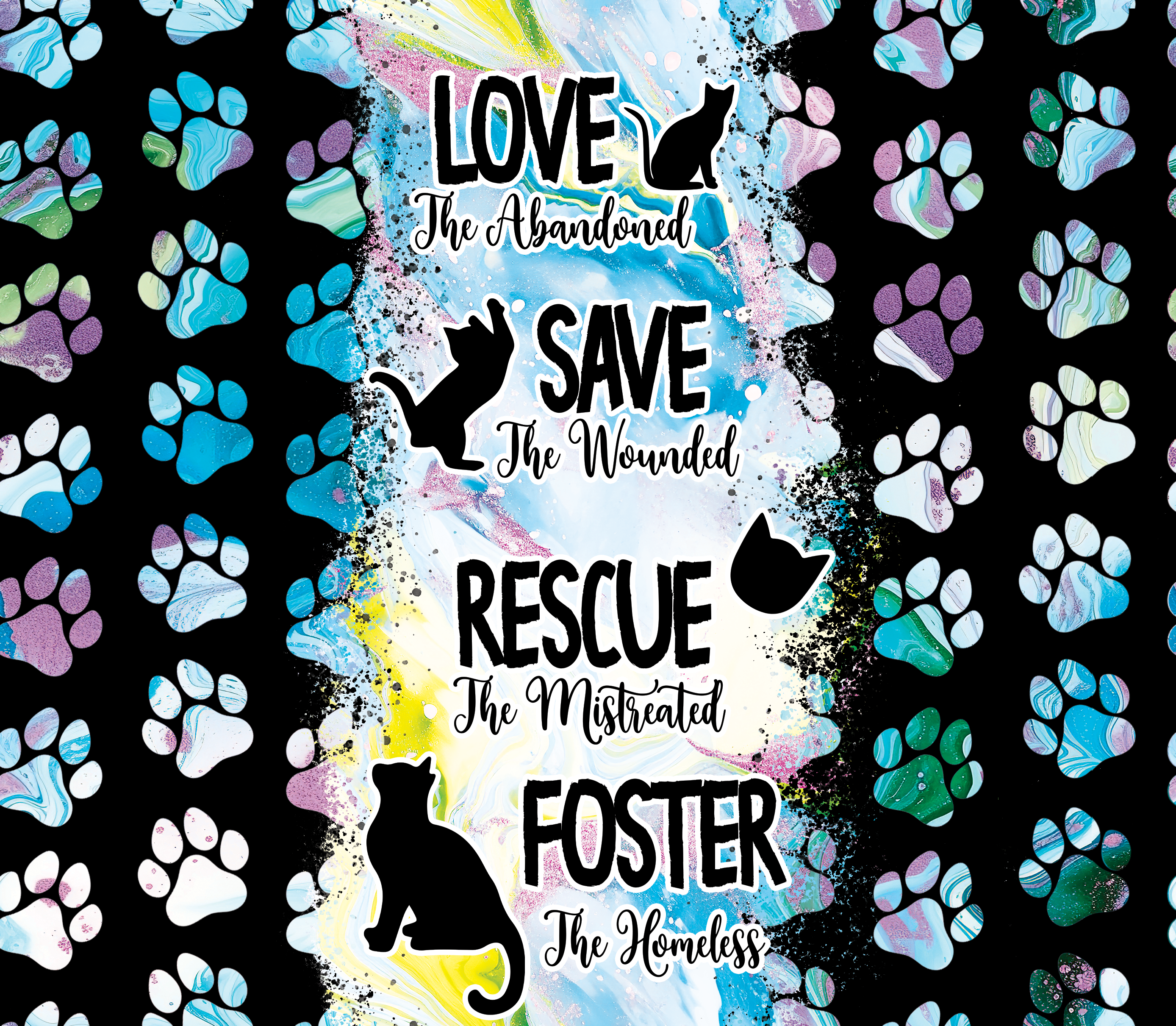 Love Save Rescue 20oz Straight Skinny Tumbler
