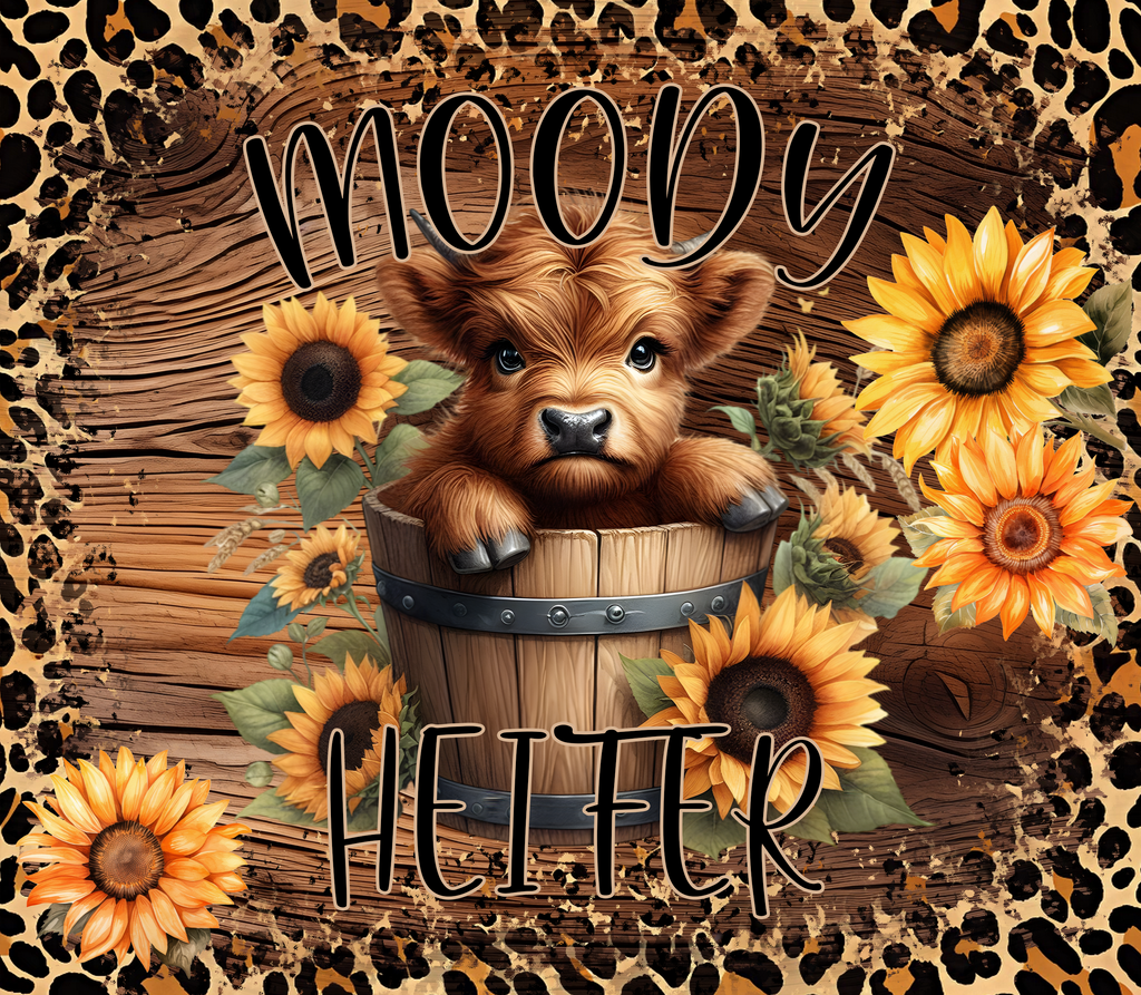Moody Heifer 20oz Straight Skinny Tumbler