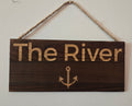 The River Rustic Sign