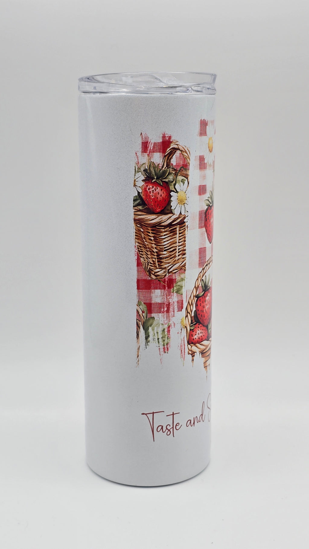 Sweet Strawberry Holographic 20oz Straight Skinny Tumbler