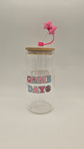 Game Day 16oz Clear Glass Tumbler