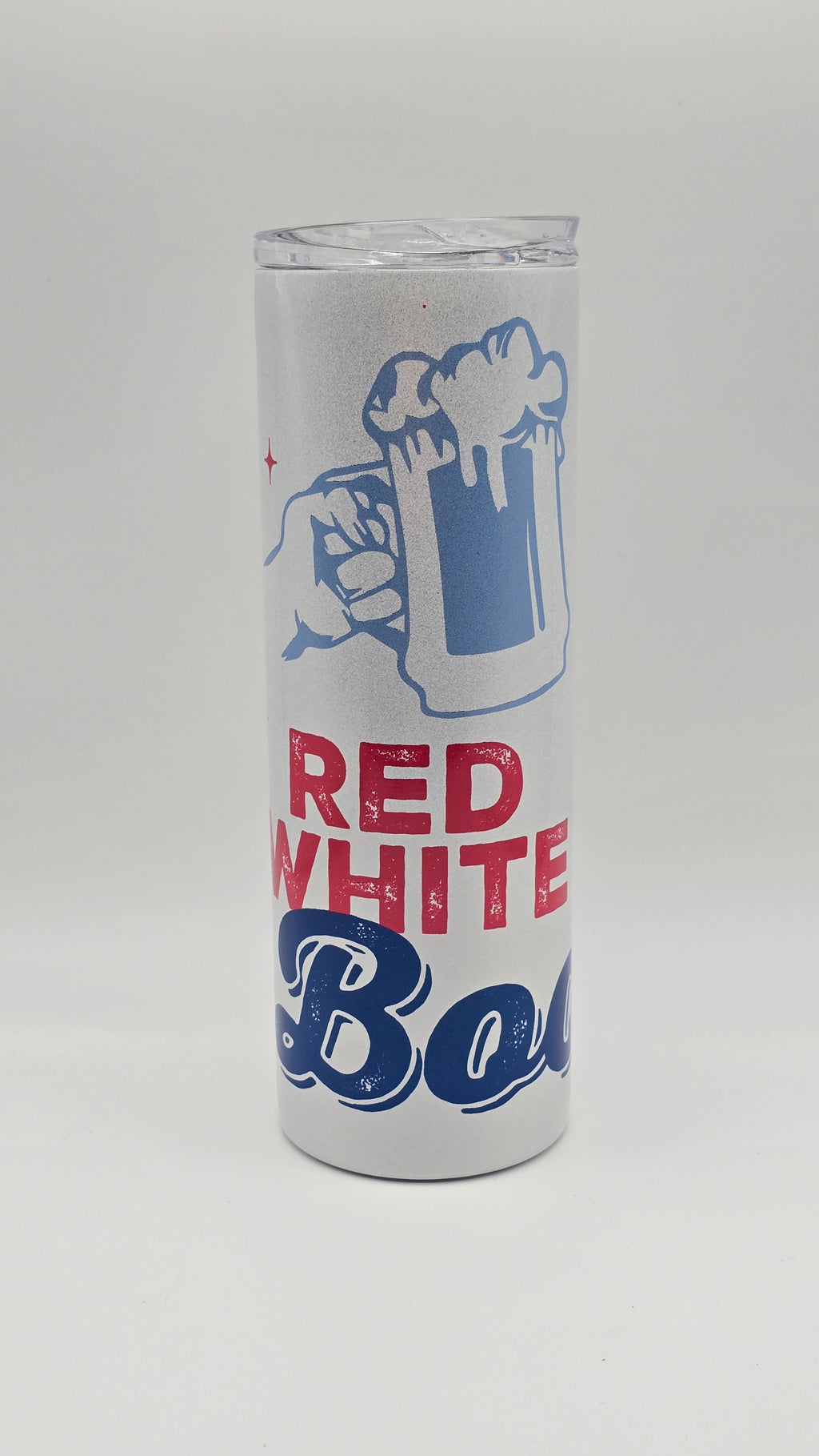 Red, White & Boose Holographic 20oz Straight Skinny Tumbler