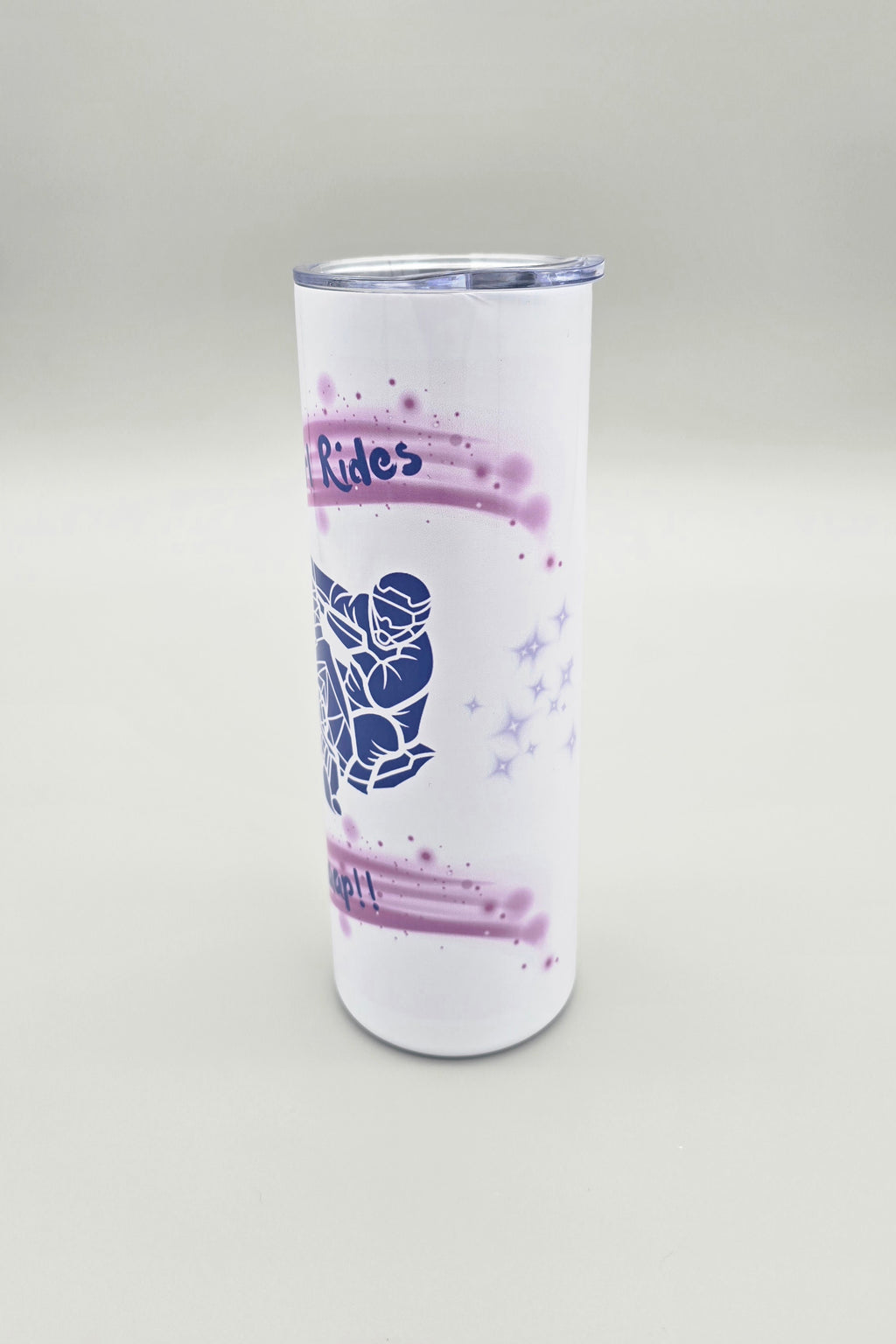 This Girl Rides 20oz Straight Skinny Tumbler W/ Sliding Lid & Straw
