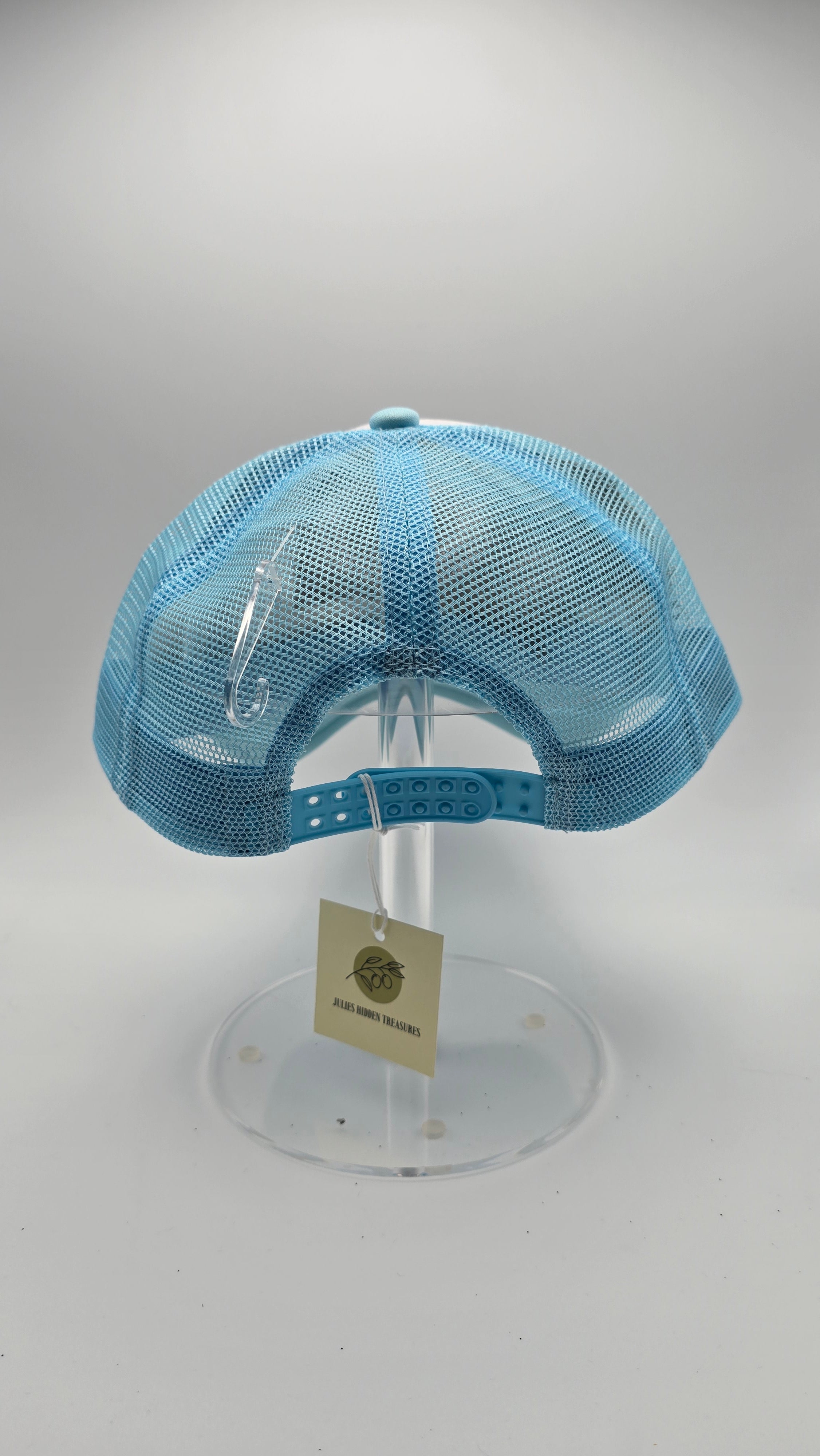 Rainbow Glitter Heart Mesh Trucker Hat