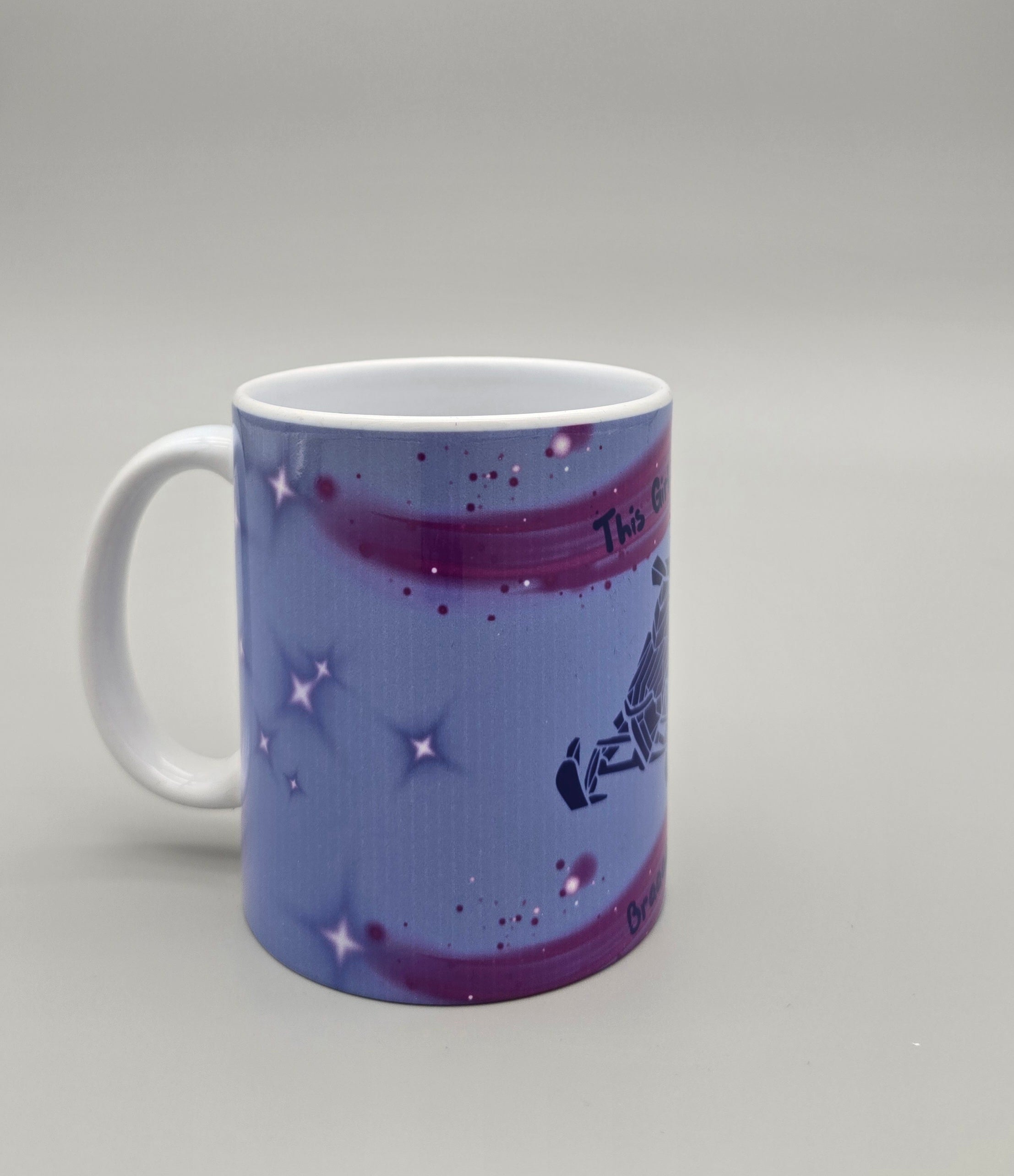 This Girl Rides 11 oz Mug - Purple