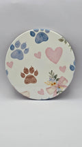 Floral Paws Ceramic Coaster
