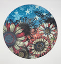 Stars and Sunflowers Textured Glass Cutting Board
