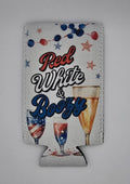 Red White & Boozy 12 oz Slim Can Cooler Sleeve