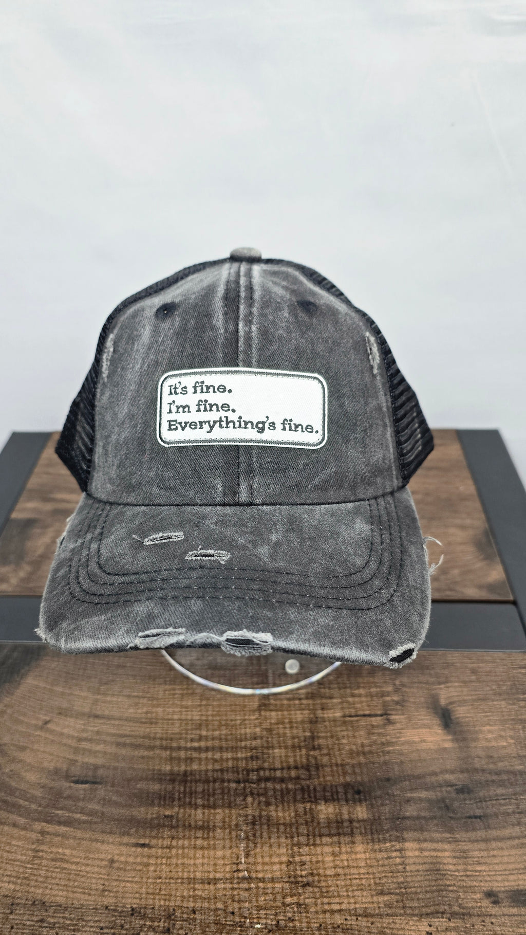 It's Fine Vintage Mesh Baseball Cap