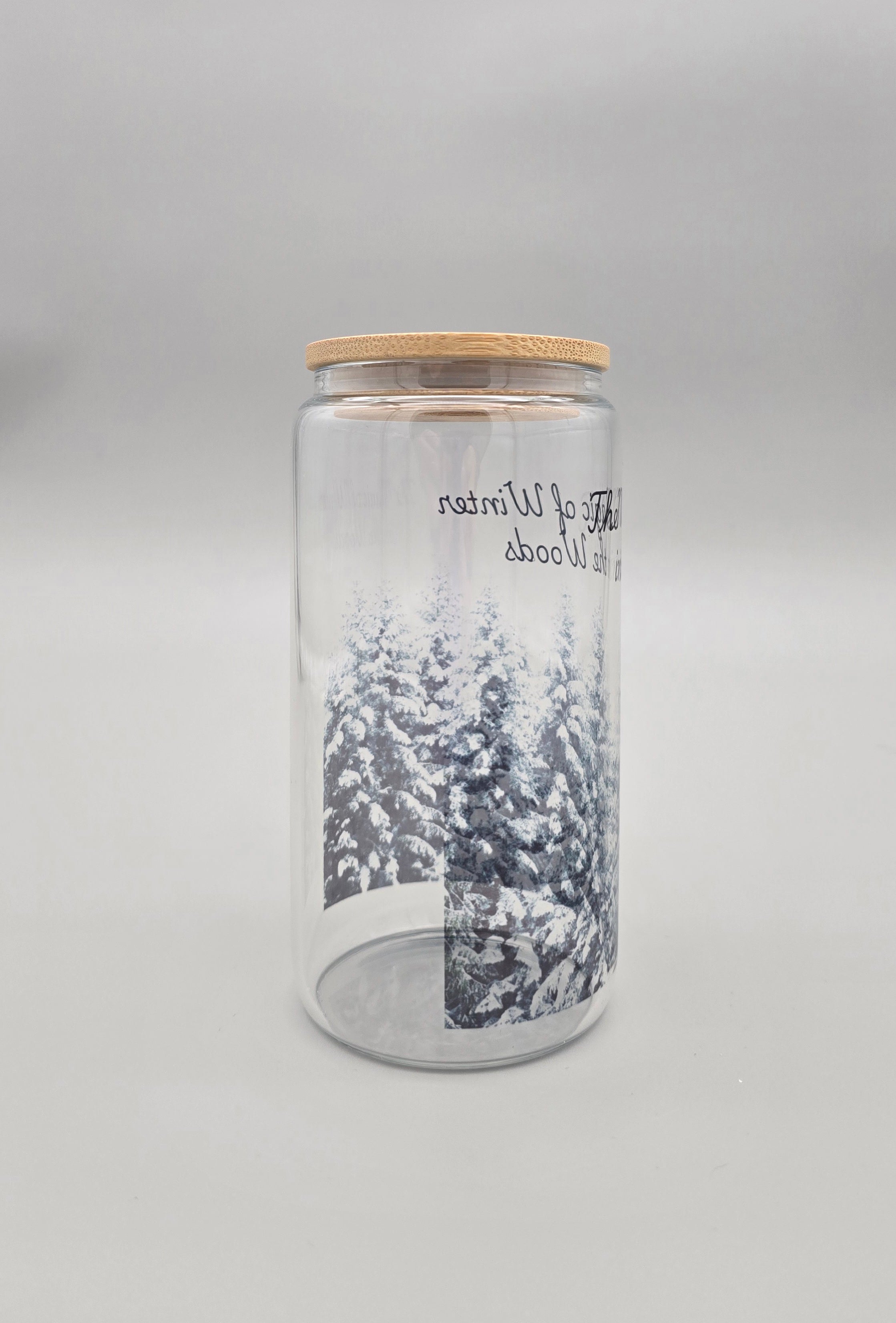 The Magic of Winter 16 oz Clear Glass Can Tumbler