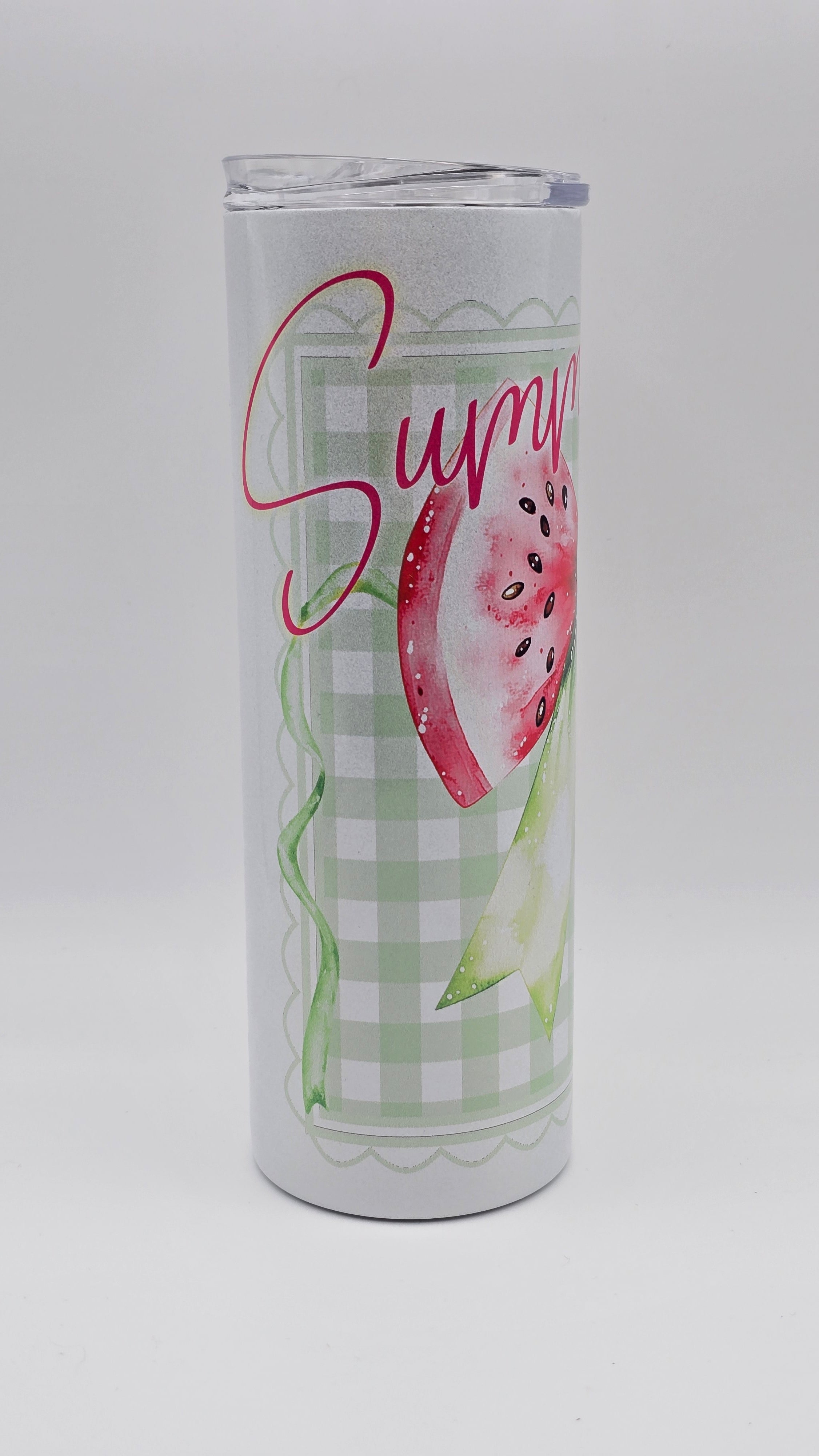 Summer Vibes 20oz Holographic Straight Skinny Tumbler