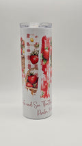 Sweet Strawberry Holographic 20oz Straight Skinny Tumbler