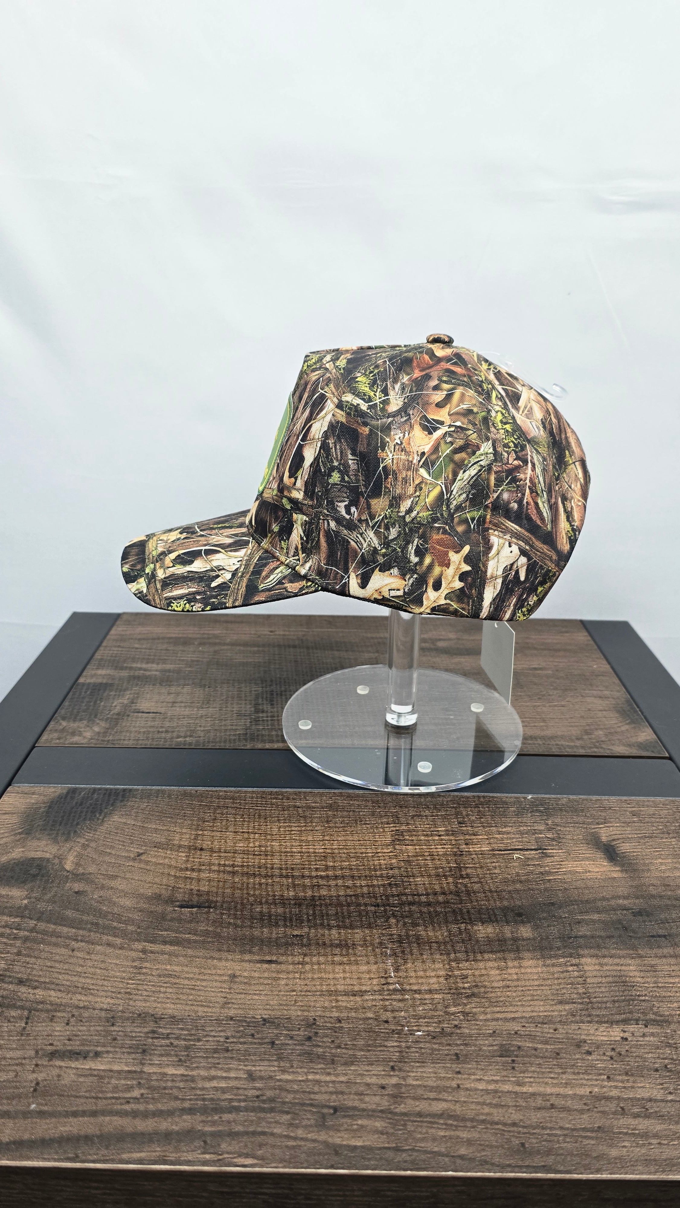 Camo Baseball Cap With John Deere Embroidered Patch