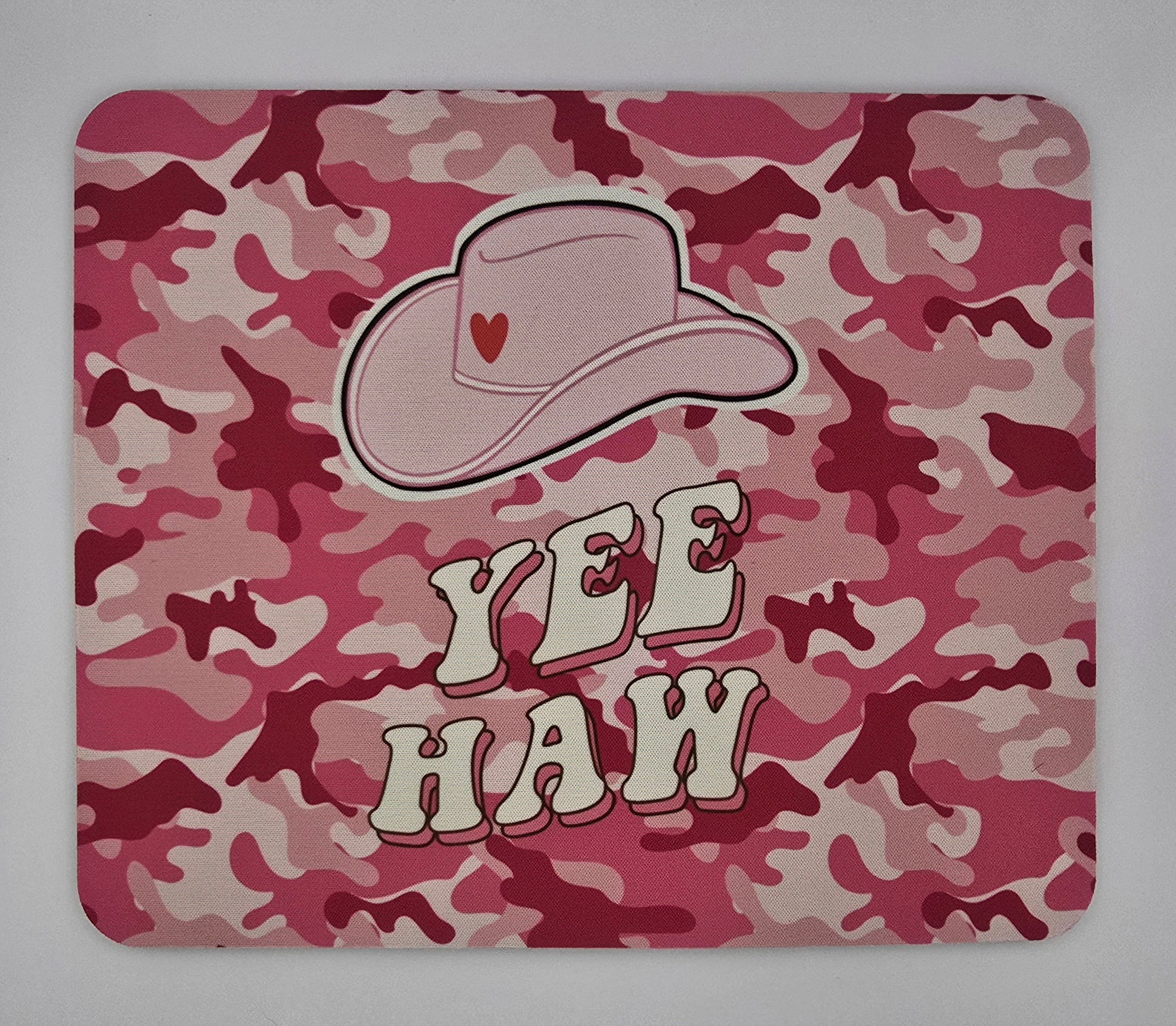 Yee Haw Pink Camo Mouse Pad