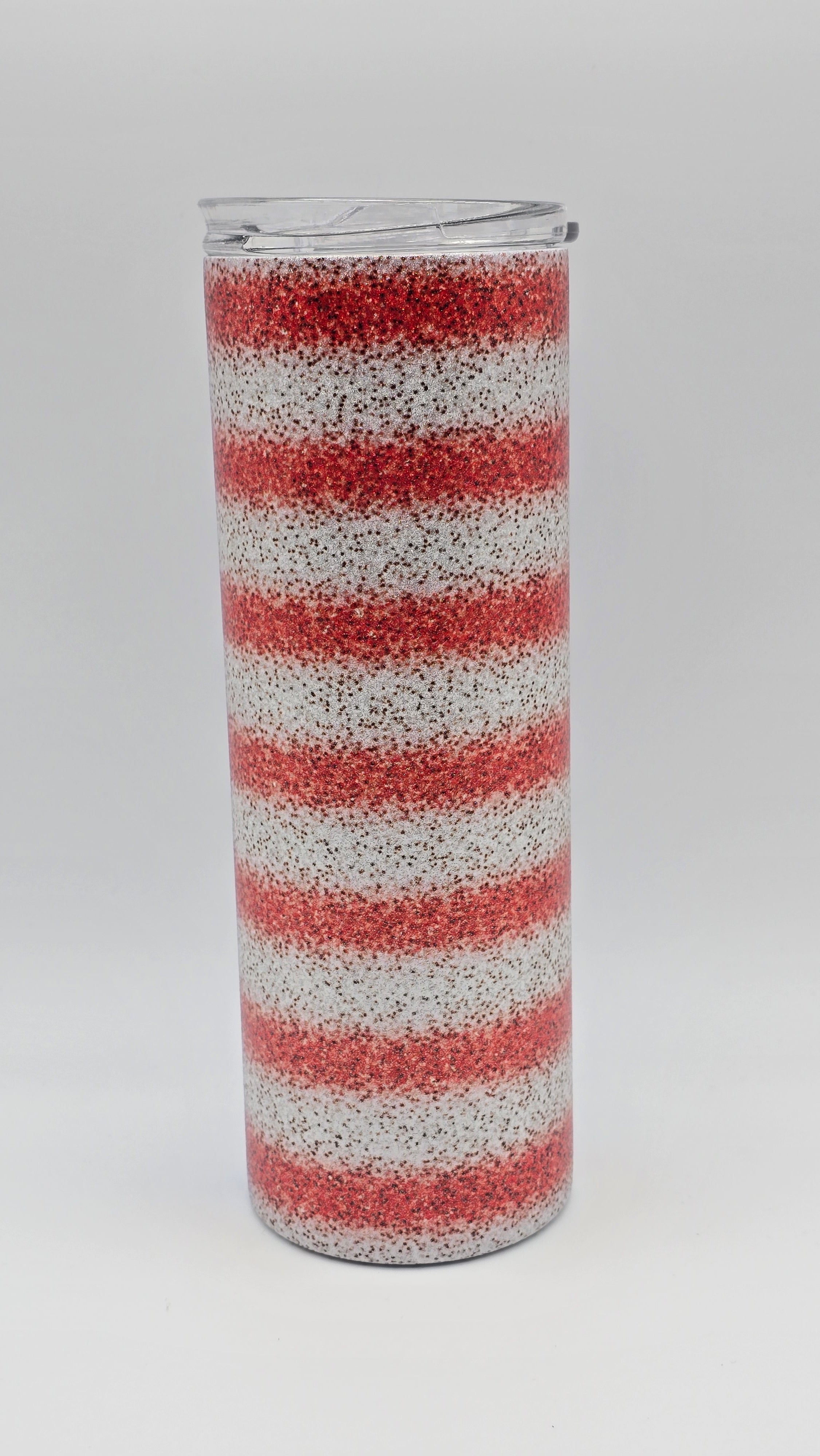 American Flag Metallic Glitter 20oz Straight Skinny Edge Tumbler
