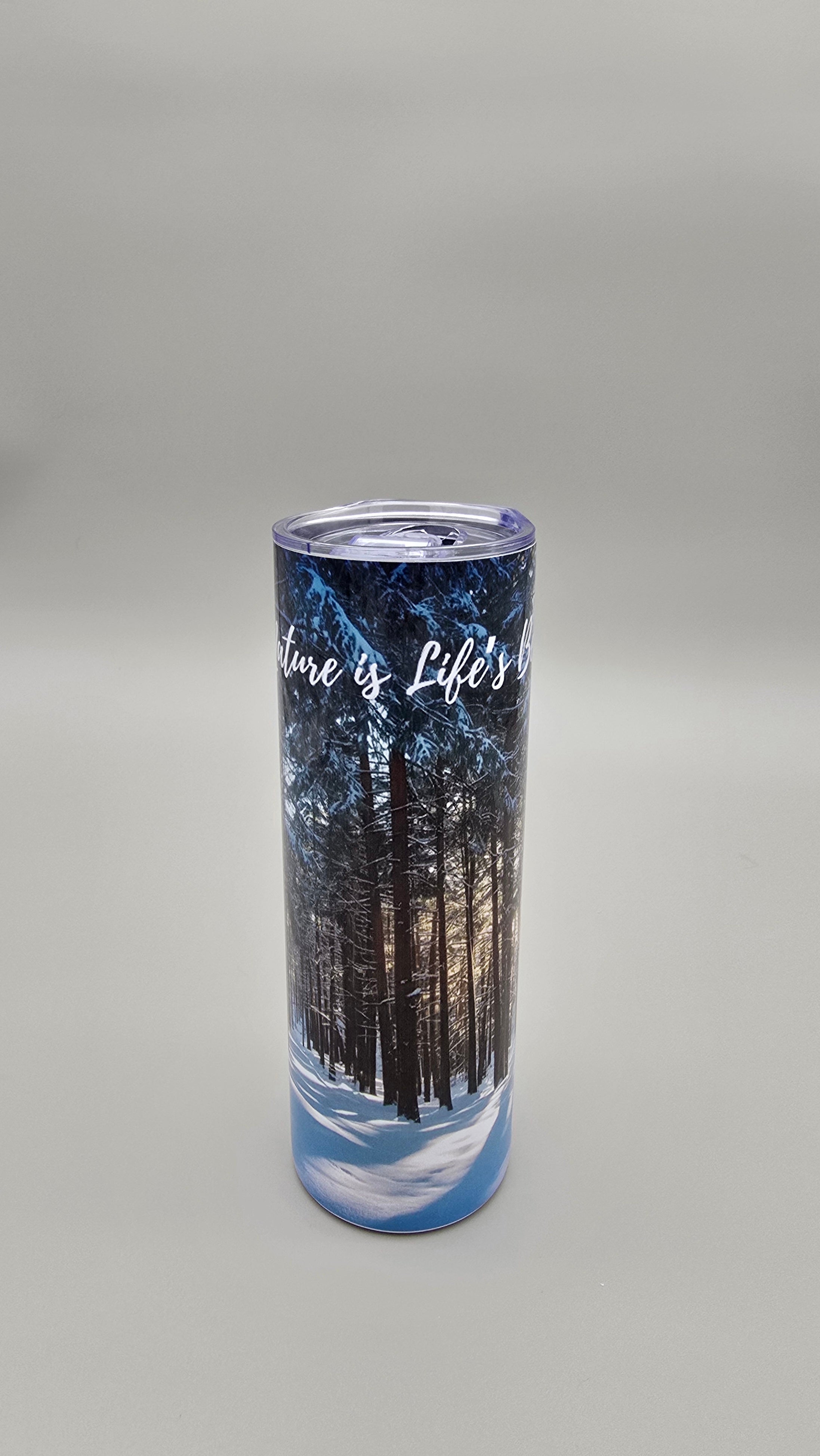 Nature is Life's Best Therapy 20oz Straight Skinny Tumbler