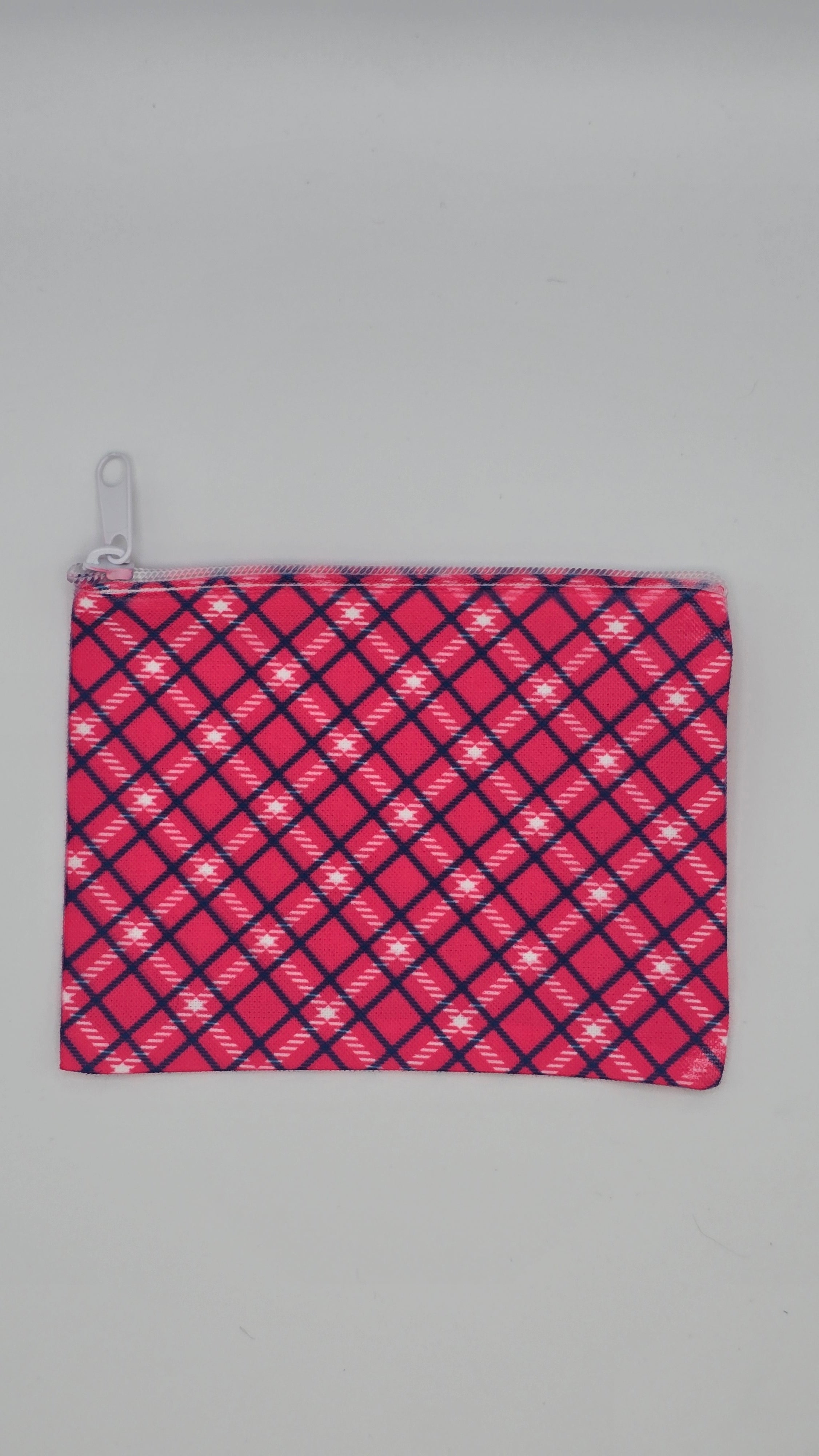 Pink Plaid Small Pouch
