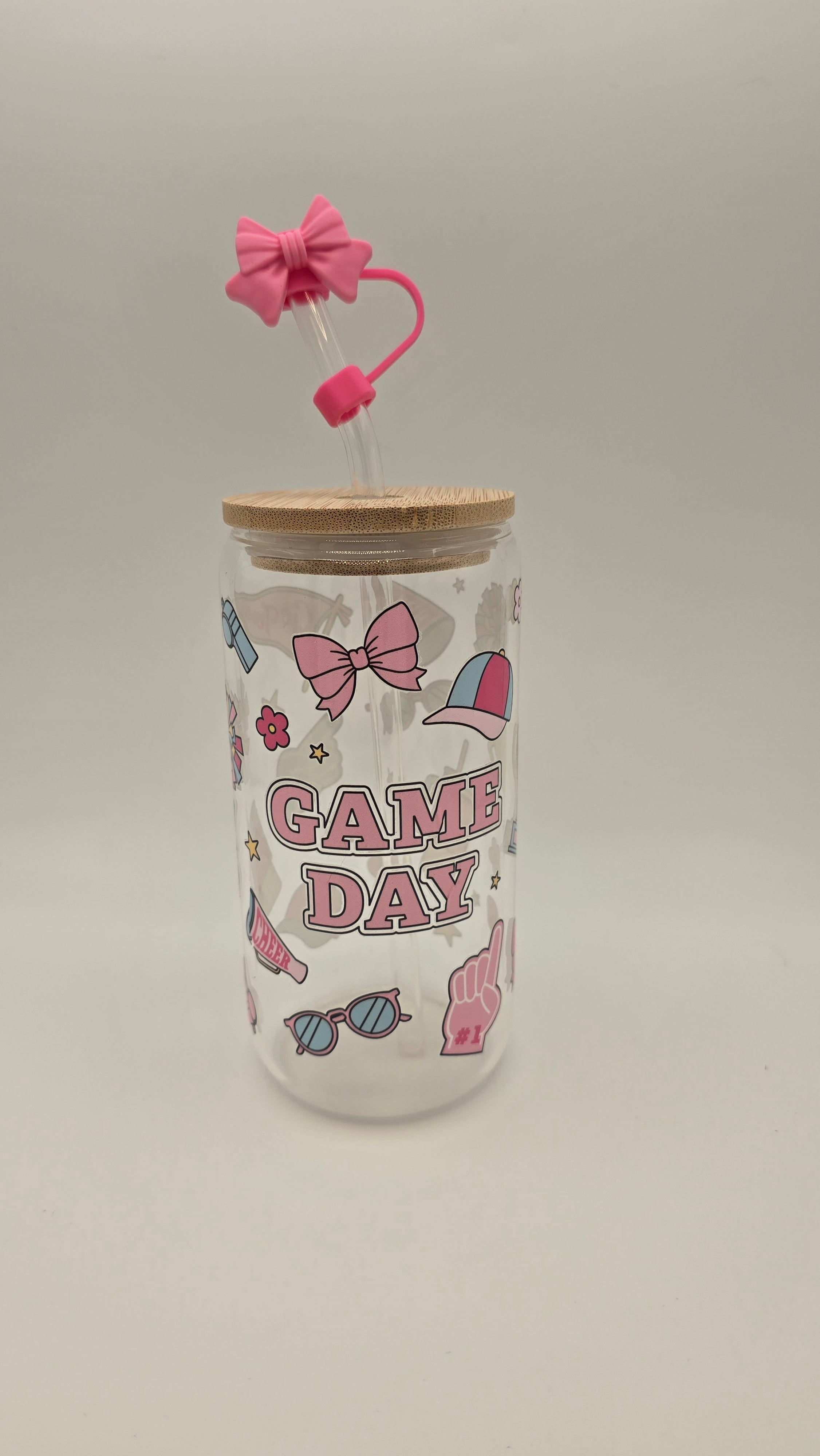 Game Day 16 oz Clear Glass Tumbler