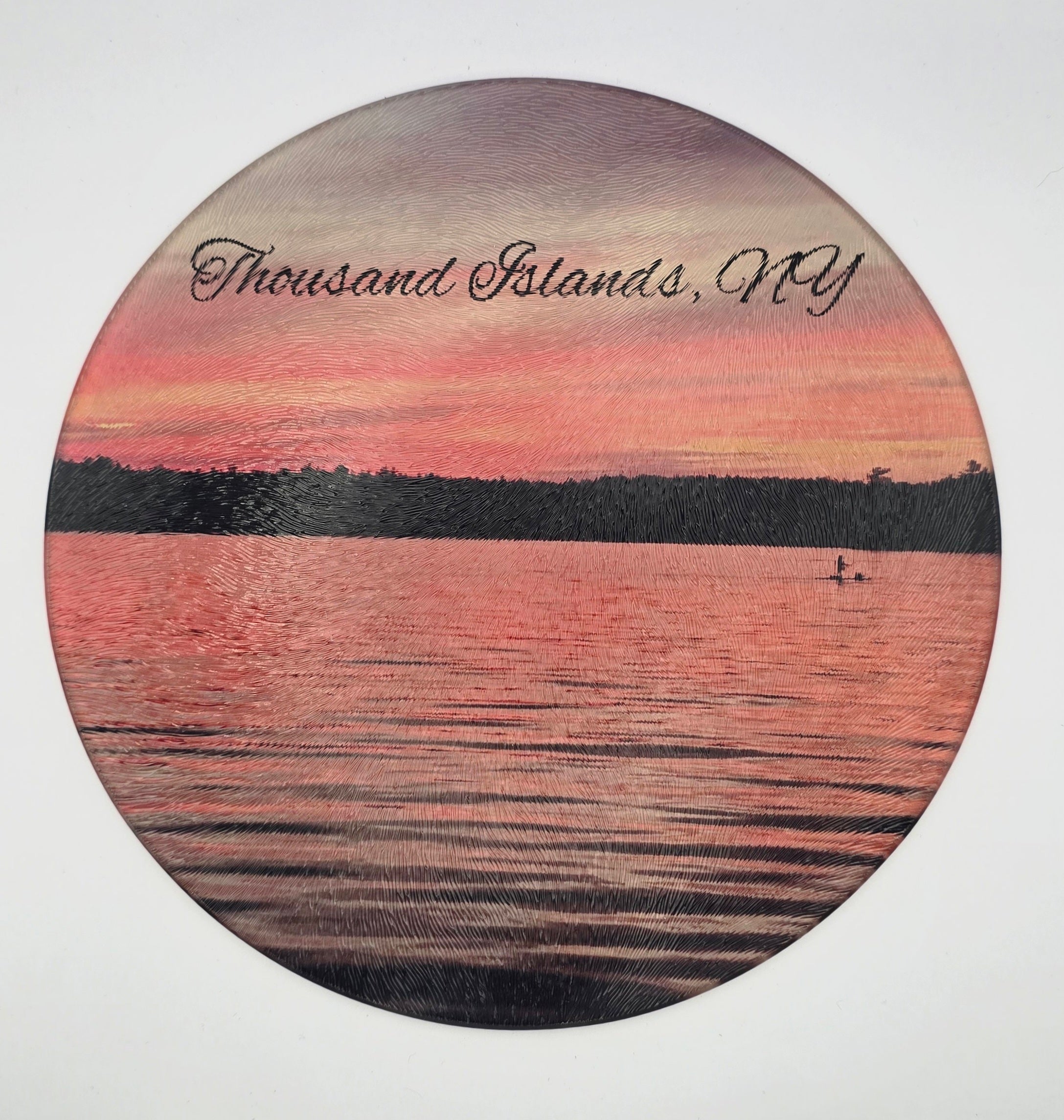 Summer Sunset Textured Glass Cutting Board