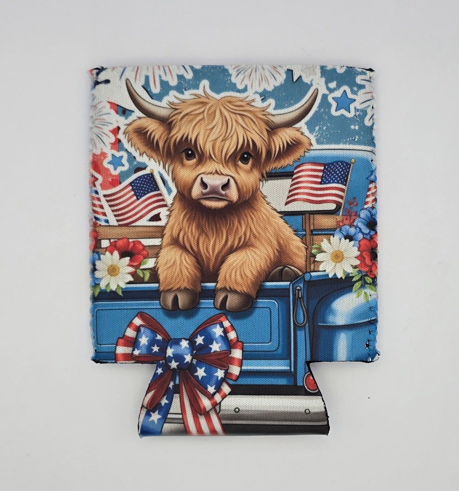 American Highland Cow 12 oz Can Sleeve