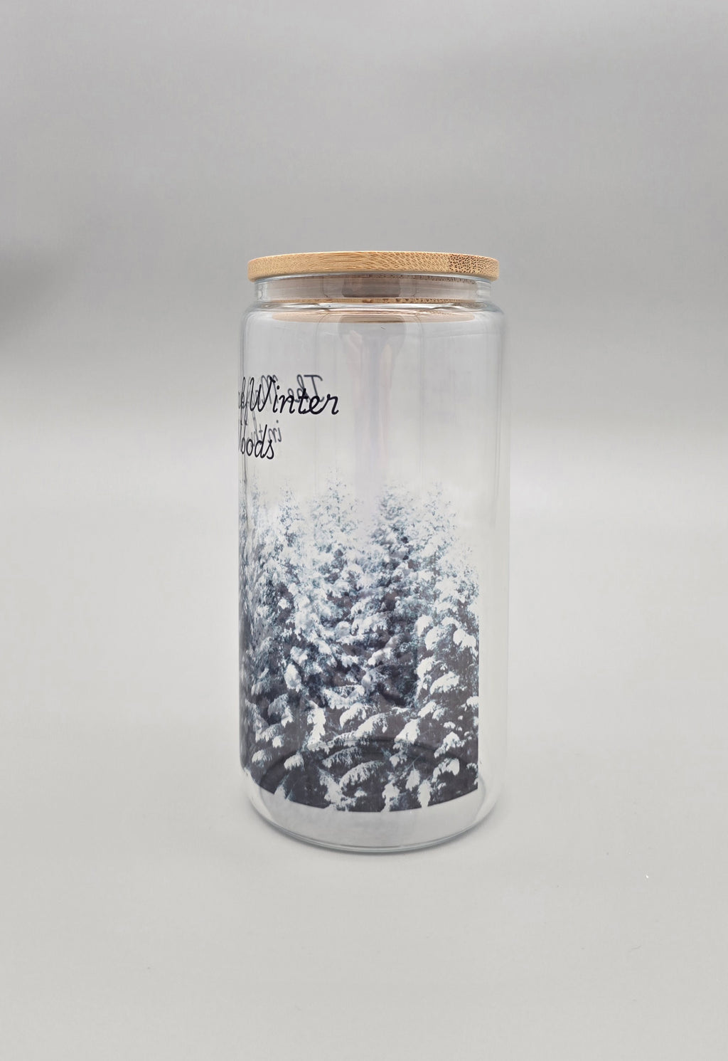 The Magic of Winter 16 oz Clear Glass Can Tumbler