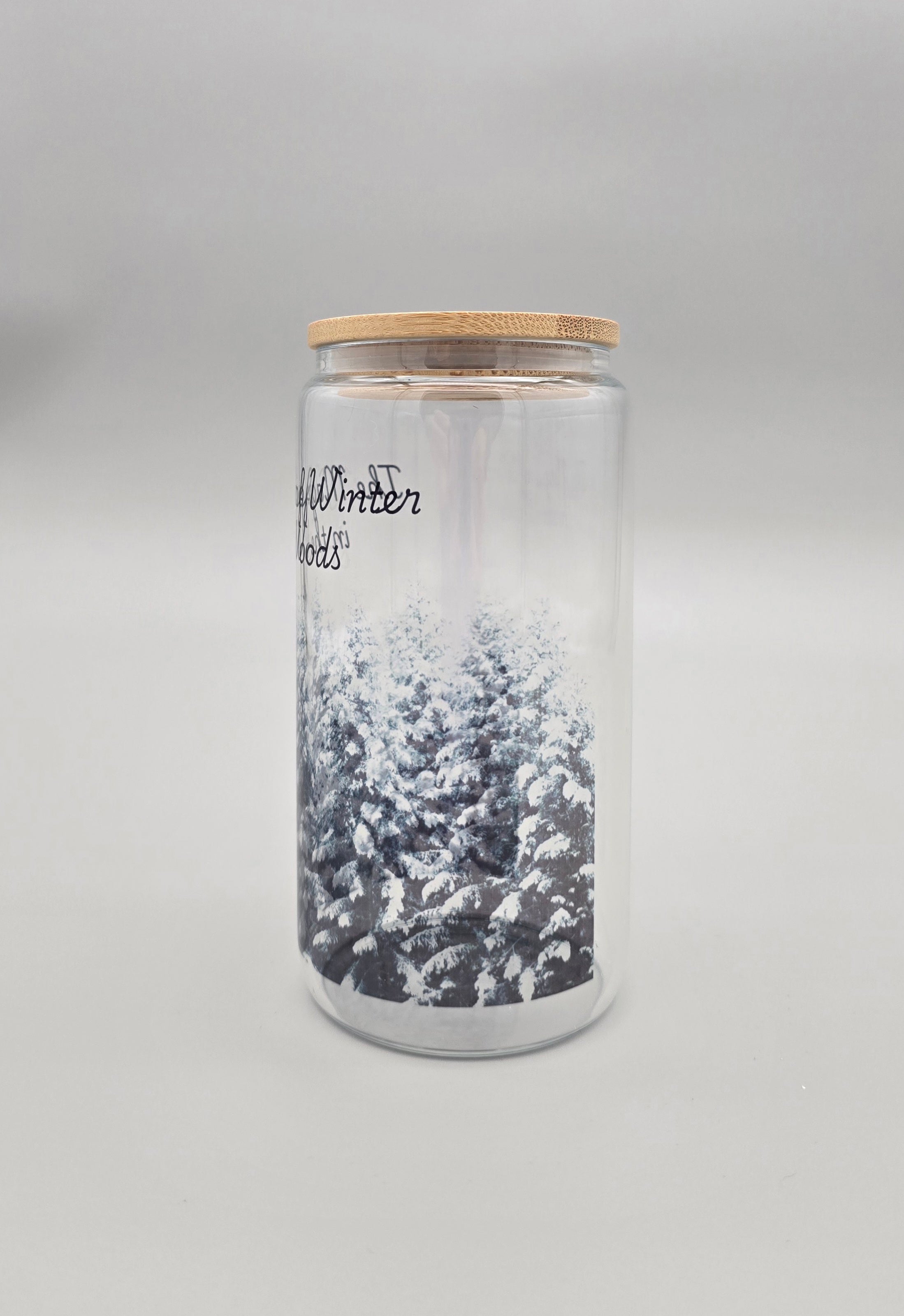 The Magic of Winter 16 oz Clear Glass Can Tumbler