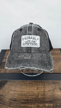 Late For Something Vintage Mesh Baseball Cap