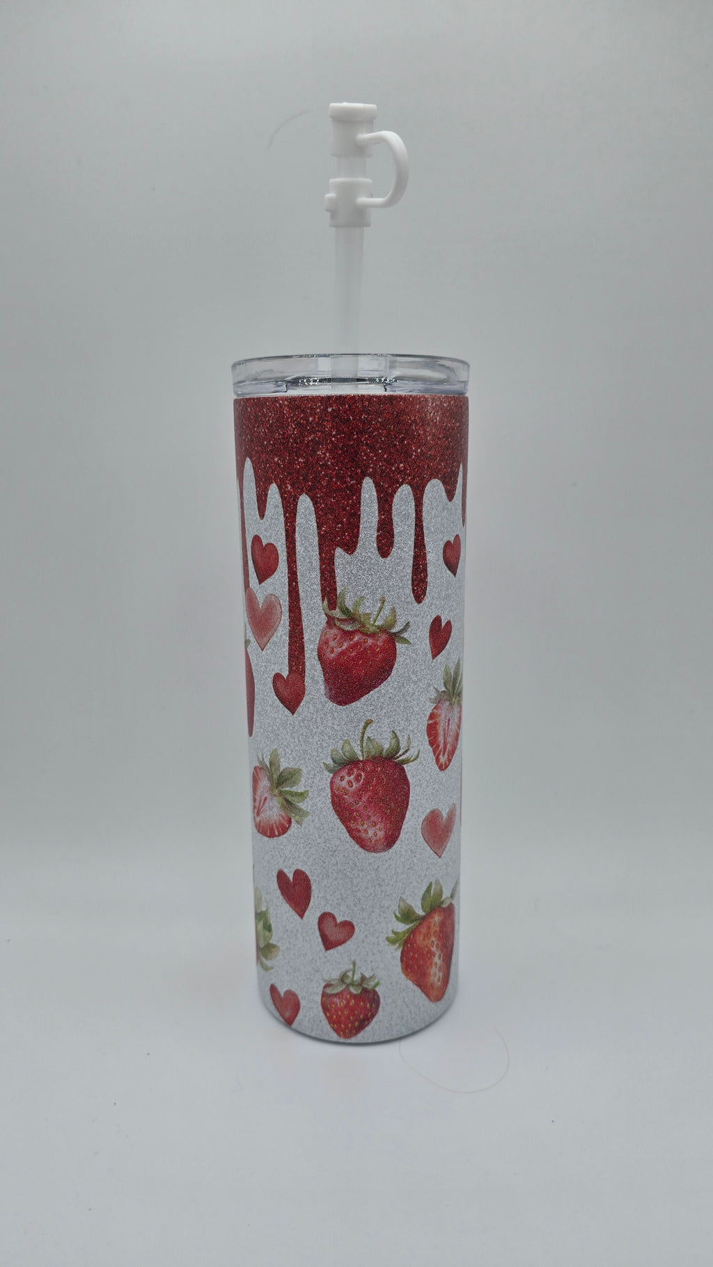 Berry Sweet Metallic Glitter 20oz Skinny Tumbler