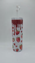 Berry Sweet Metallic Glitter 20oz Skinny Tumbler