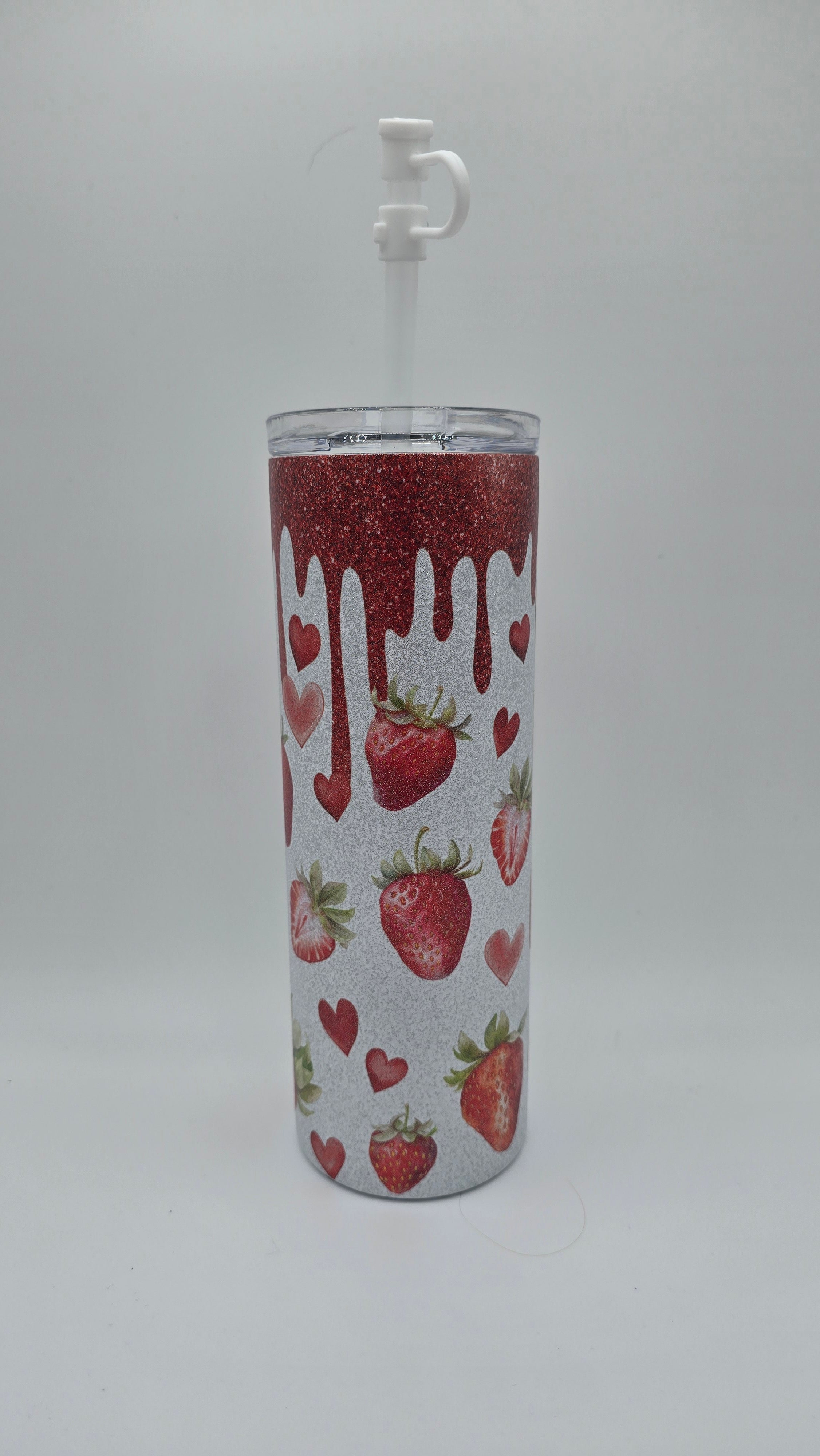 Berry Sweet Metallic Glitter 20oz Skinny Tumbler