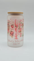 Sweet Strawberry 16oz Matte Glass Can Tumbler