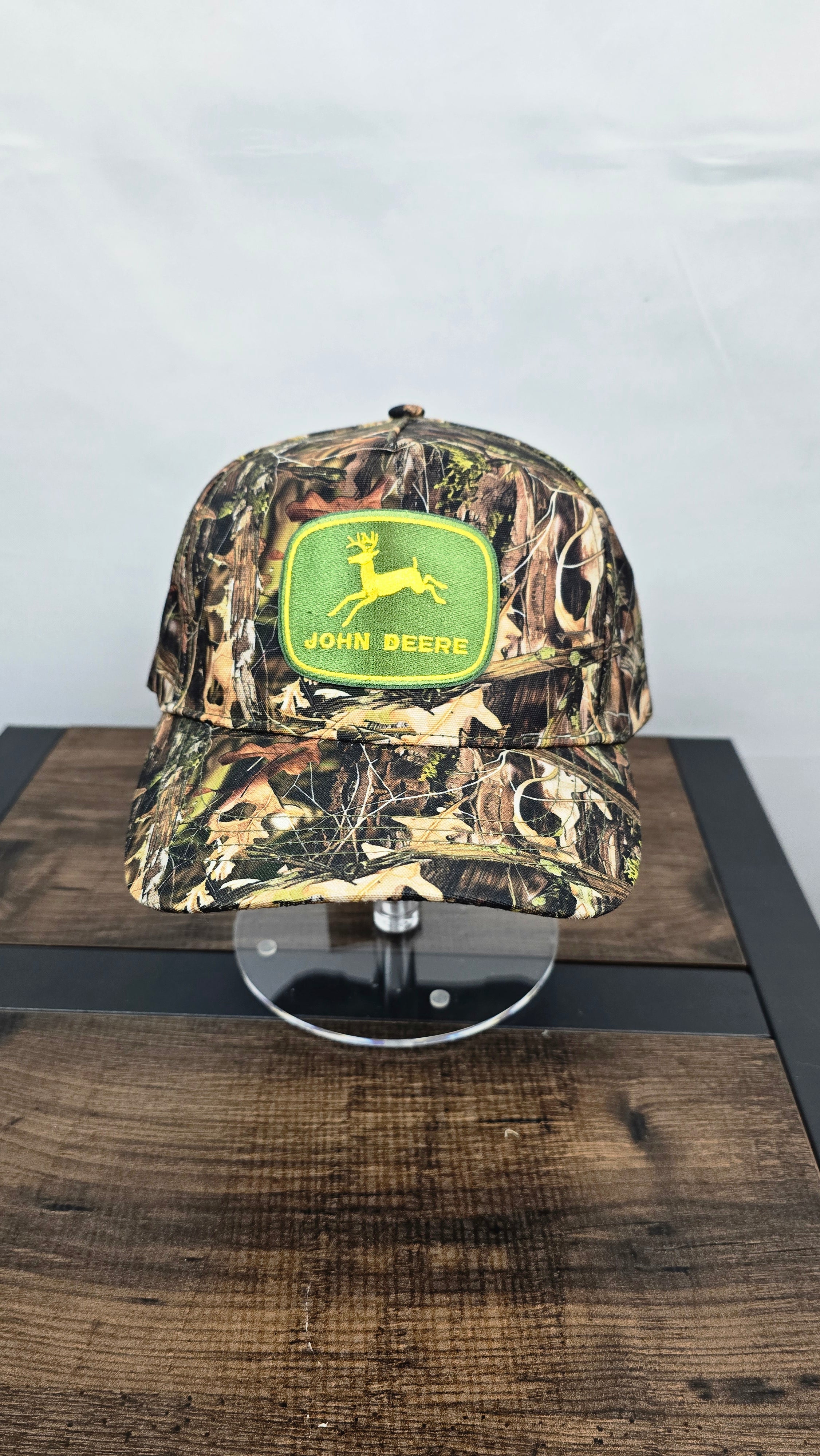 Camo Baseball Cap With John Deere Embroidered Patch