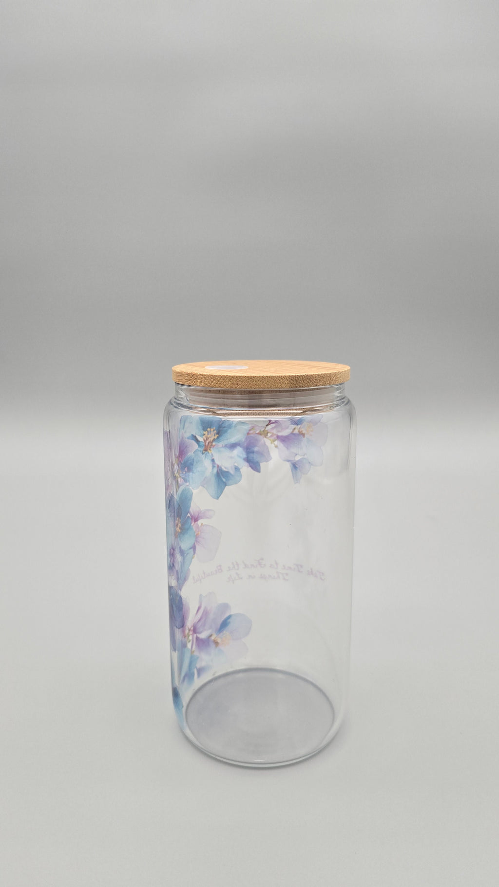 Take Time 16 oz Glass Can Tumbler