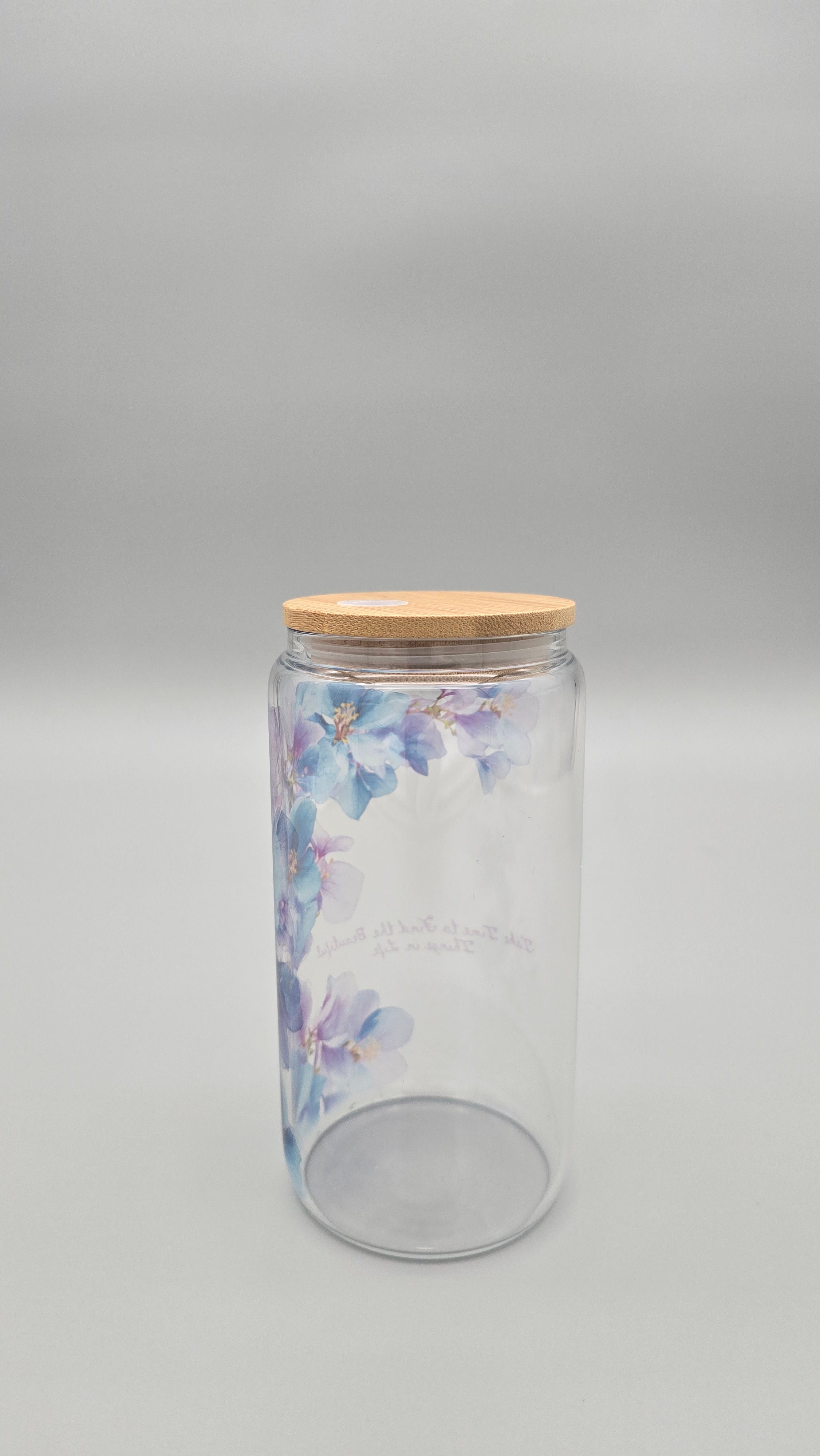 Take Time 16 oz Glass Can Tumbler
