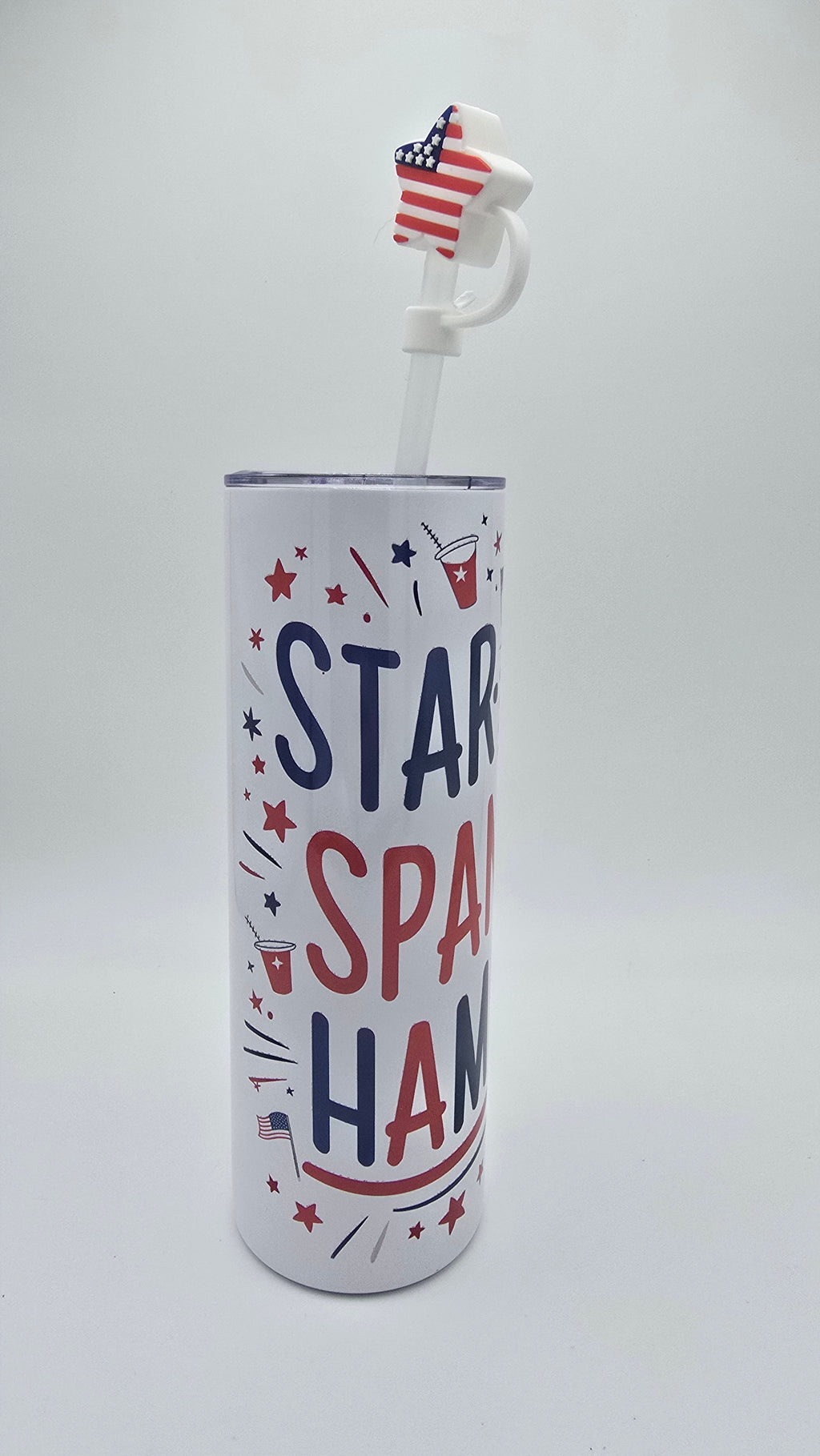 Star Spangled Hammered 20oz Straight Skinny Tumbler