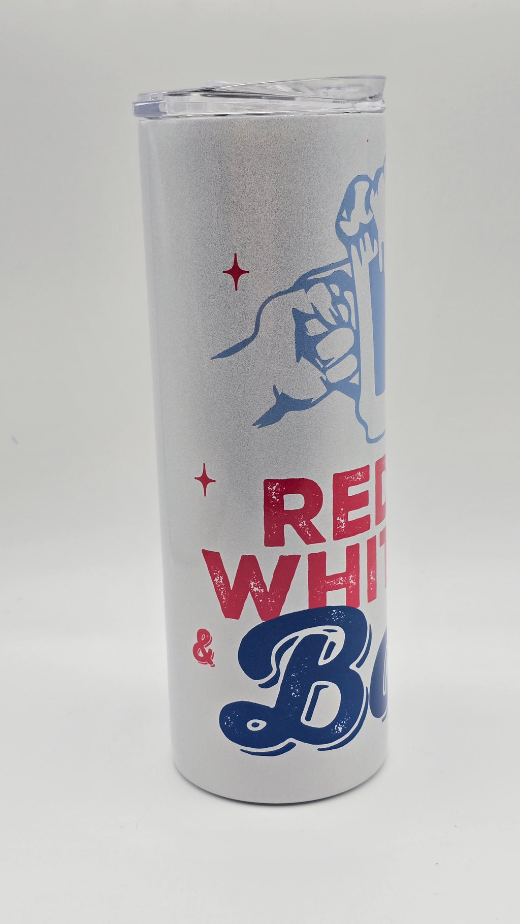 Red, White & Boose Holographic 20oz Straight Skinny Tumbler