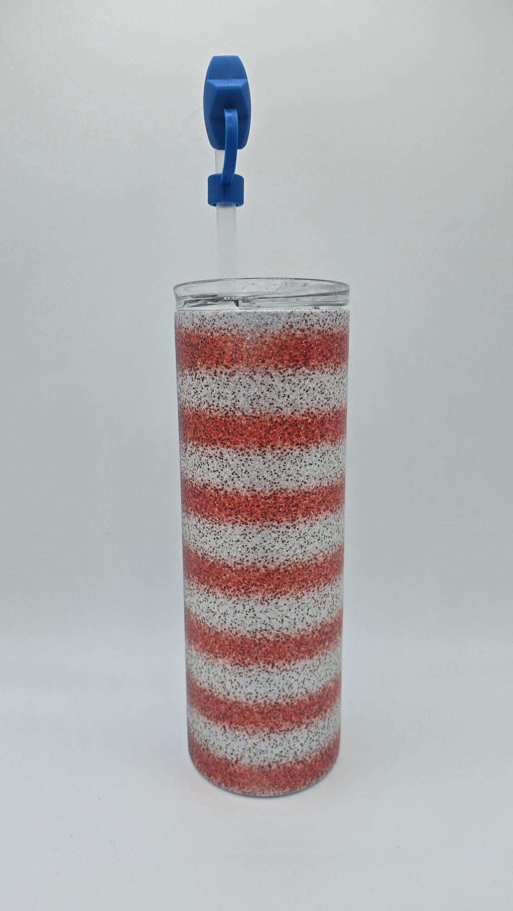 Stars and Stripes Metallic Glitter 20oz Skinny Tumbler