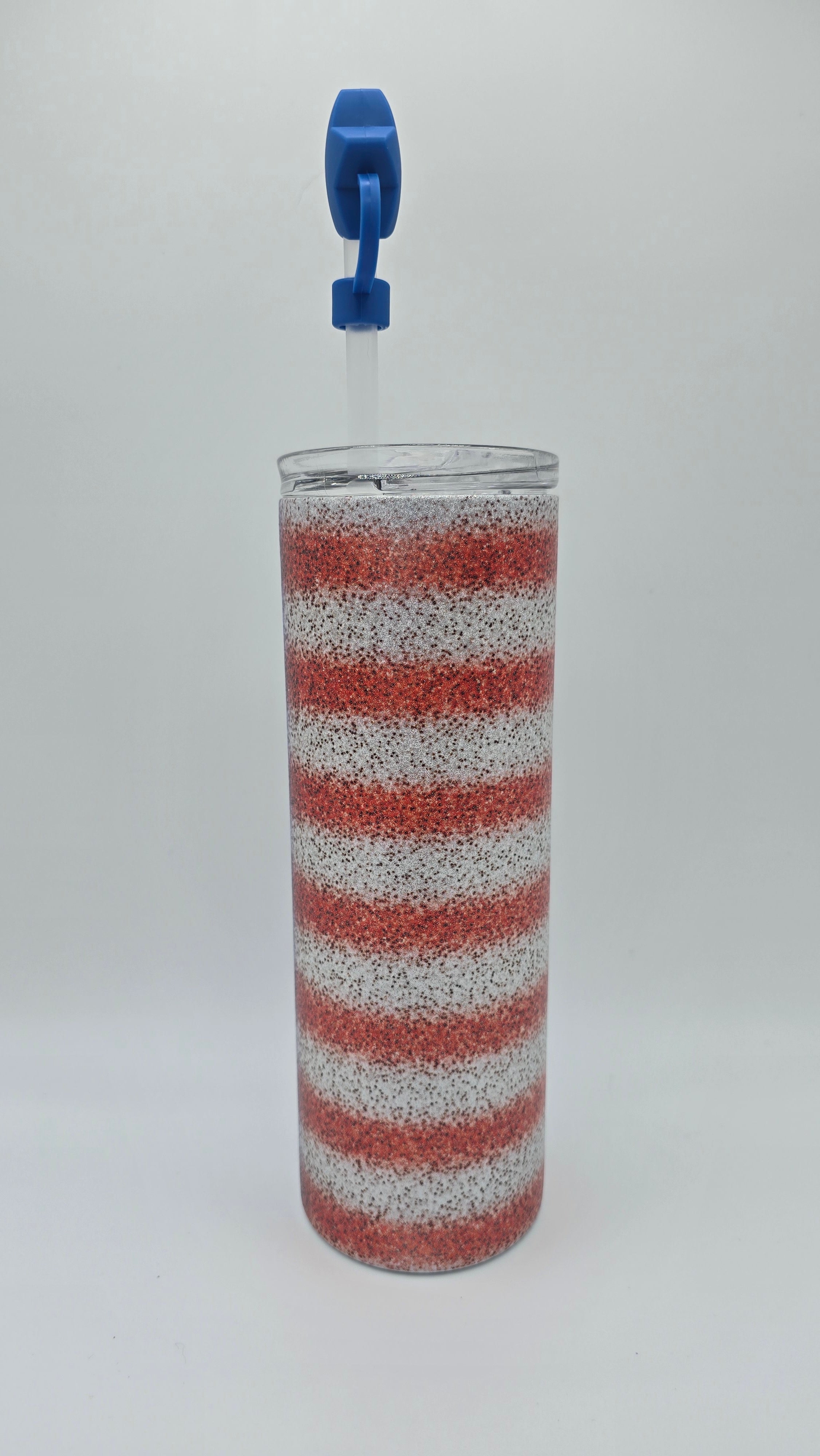 Stars and Stripes Metallic Glitter 20oz Skinny Tumbler