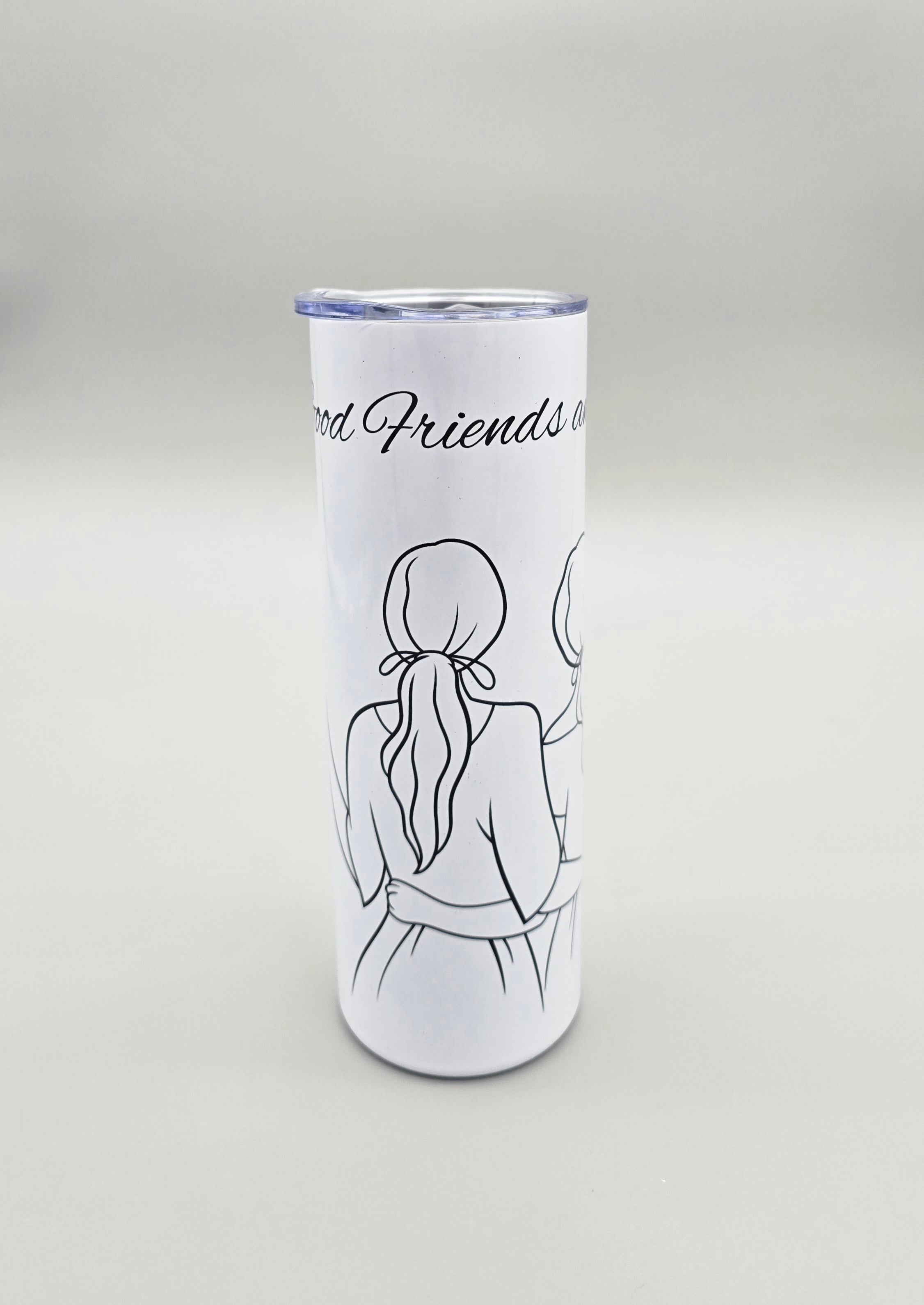 Good Friends and Wine 20oz Straight Skinny Tumbler