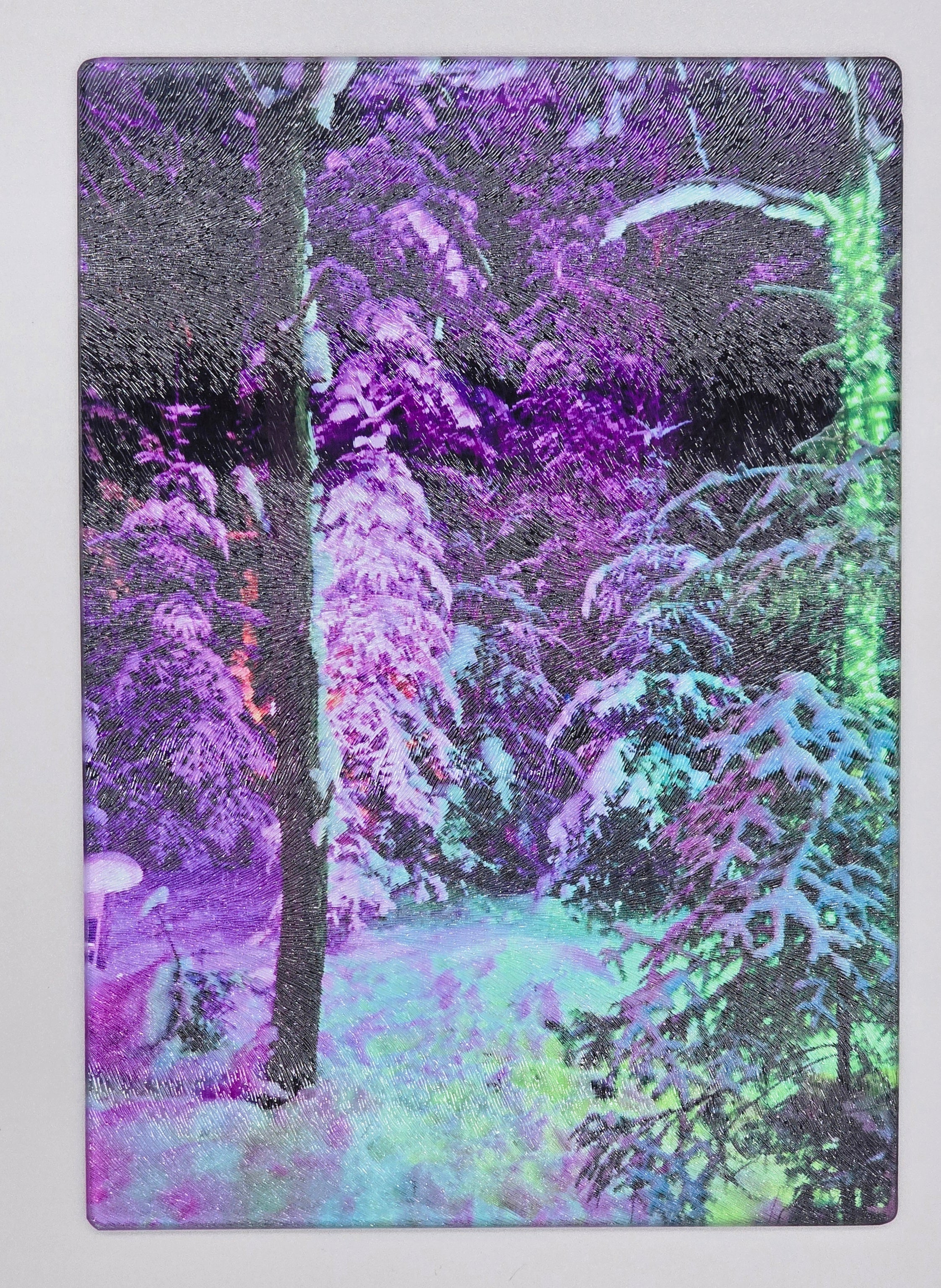 Magical Winter Lights Textured Glass Cutting Board