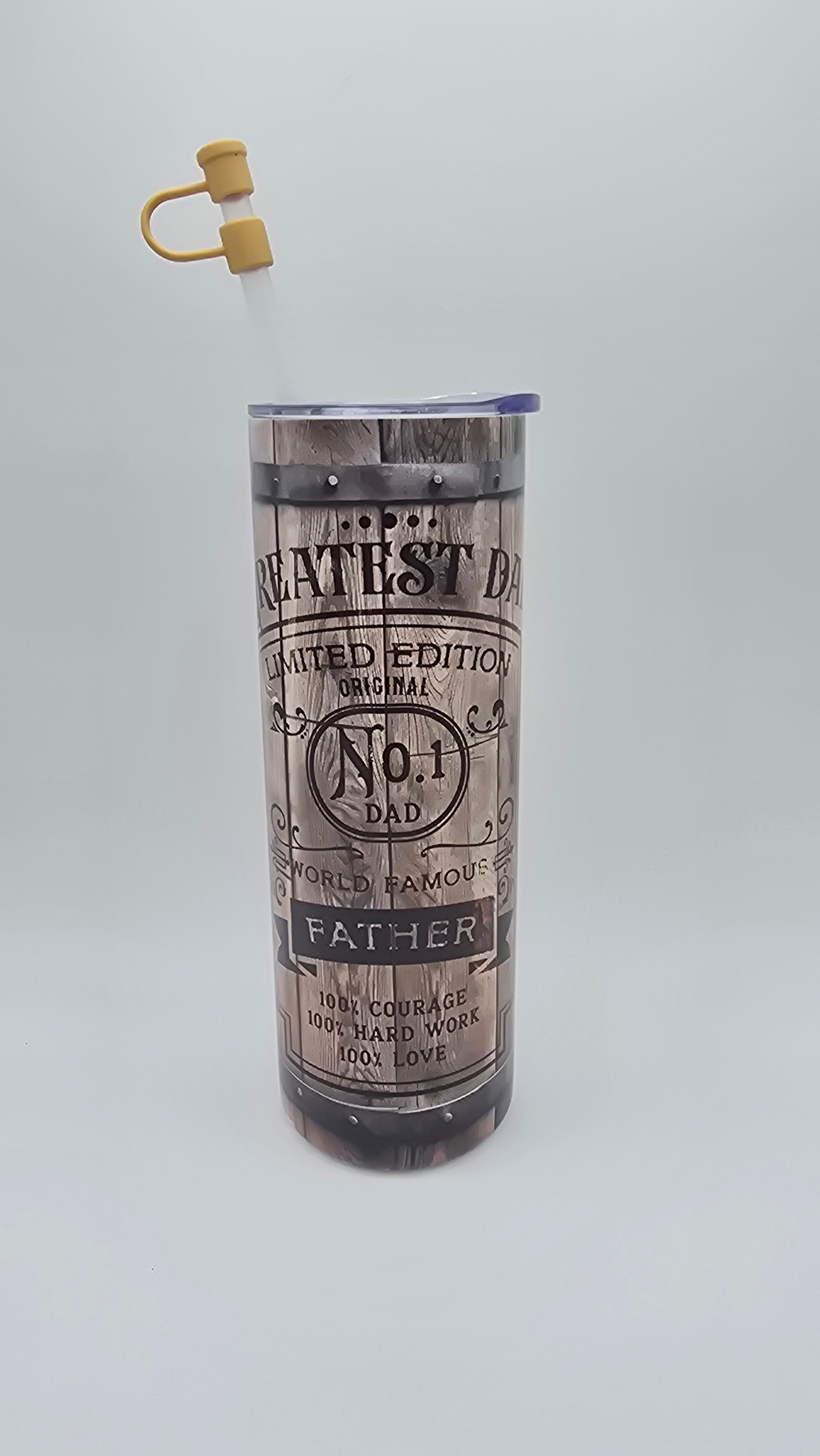 Greatest Dad 20oz Straight Skinny Tumbler