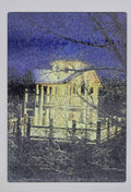 Lighted House in The Woods Textured Glass Cutting Board