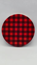 Red Buffalo Plaid Ceramic Drink Coaster